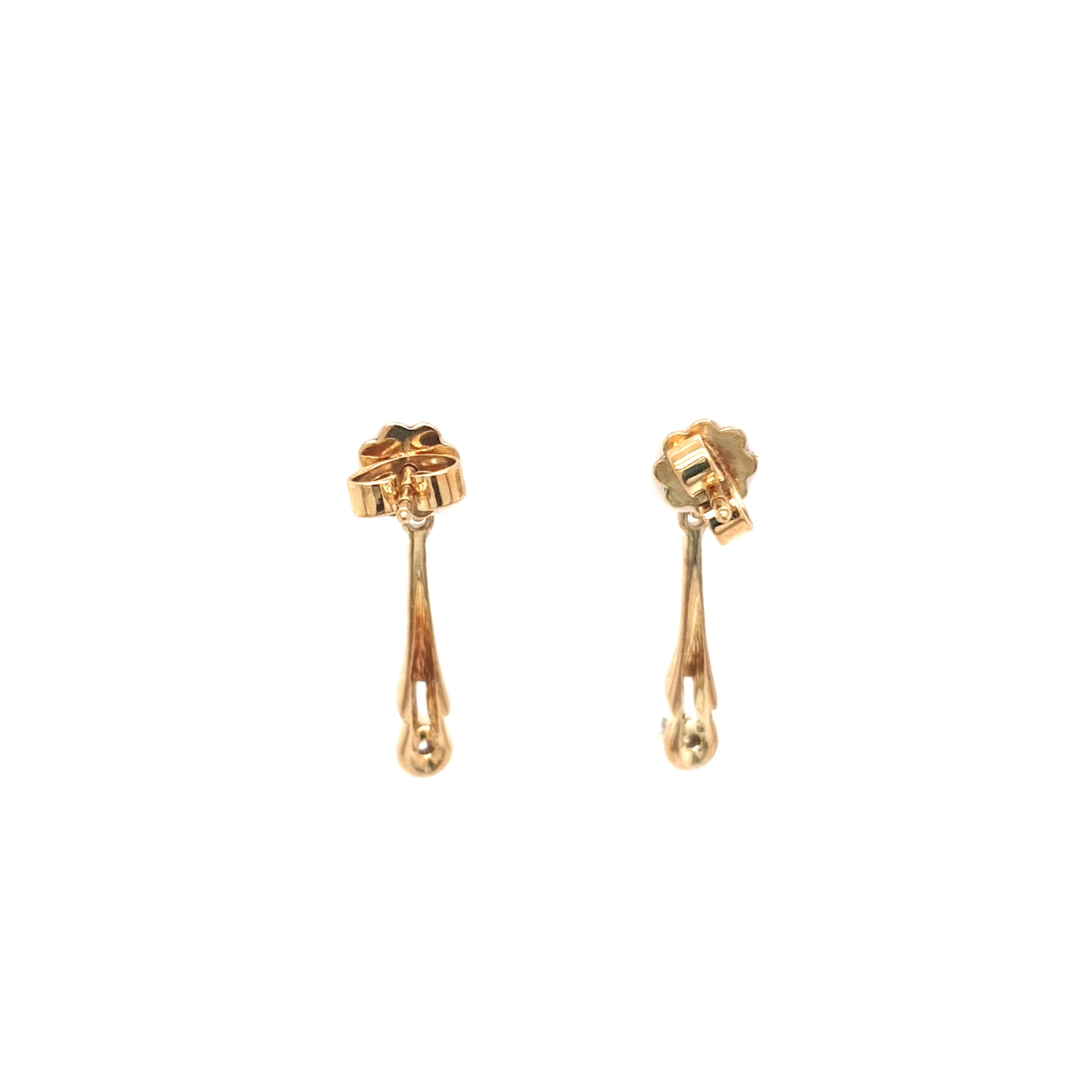 Ohrringe Gelb Gold 585 Stecker Brillant Schmuck Damen Geschenk