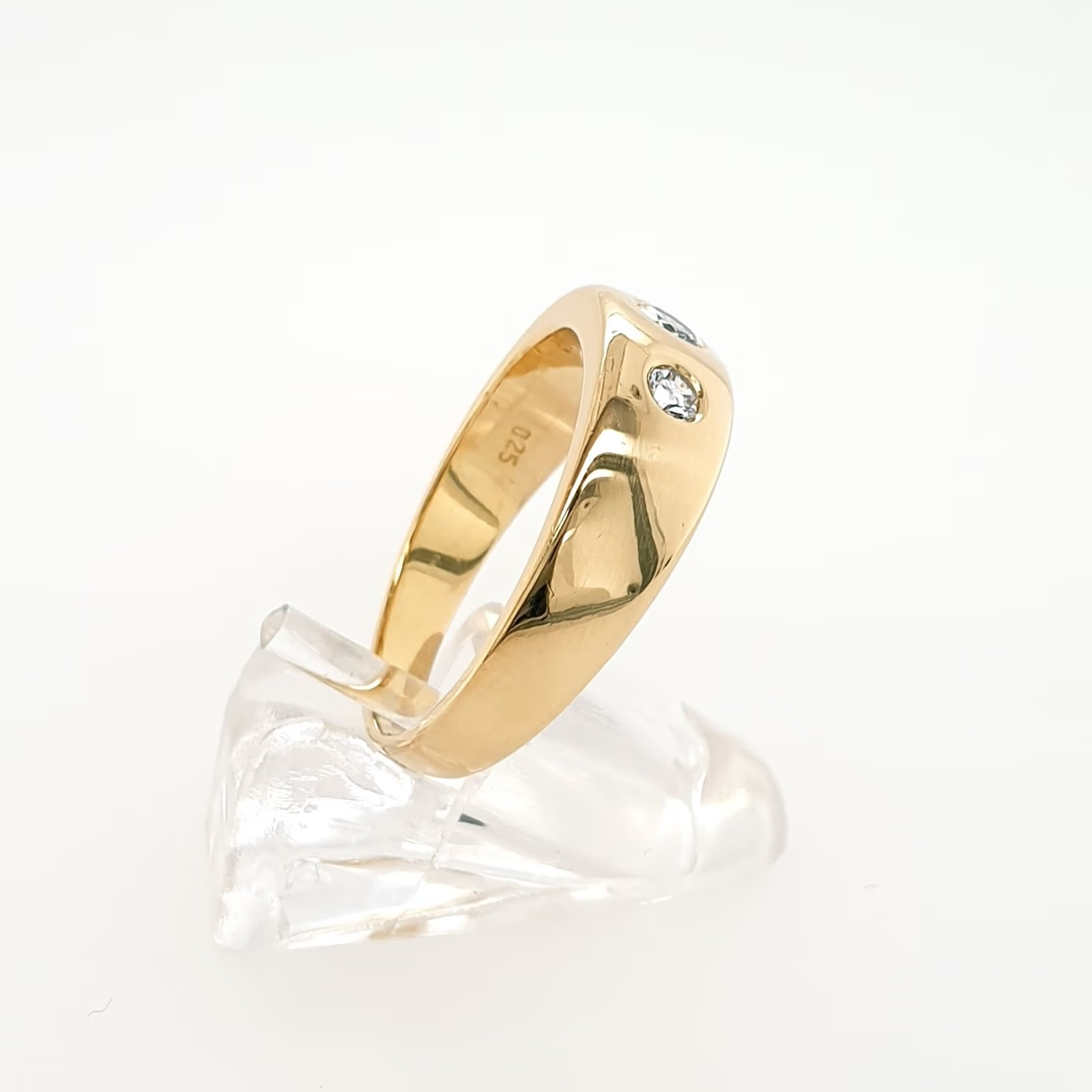 Brillant Bandring 0,24 ct, 18 Karat, 750 Gelbgold, Größe 53