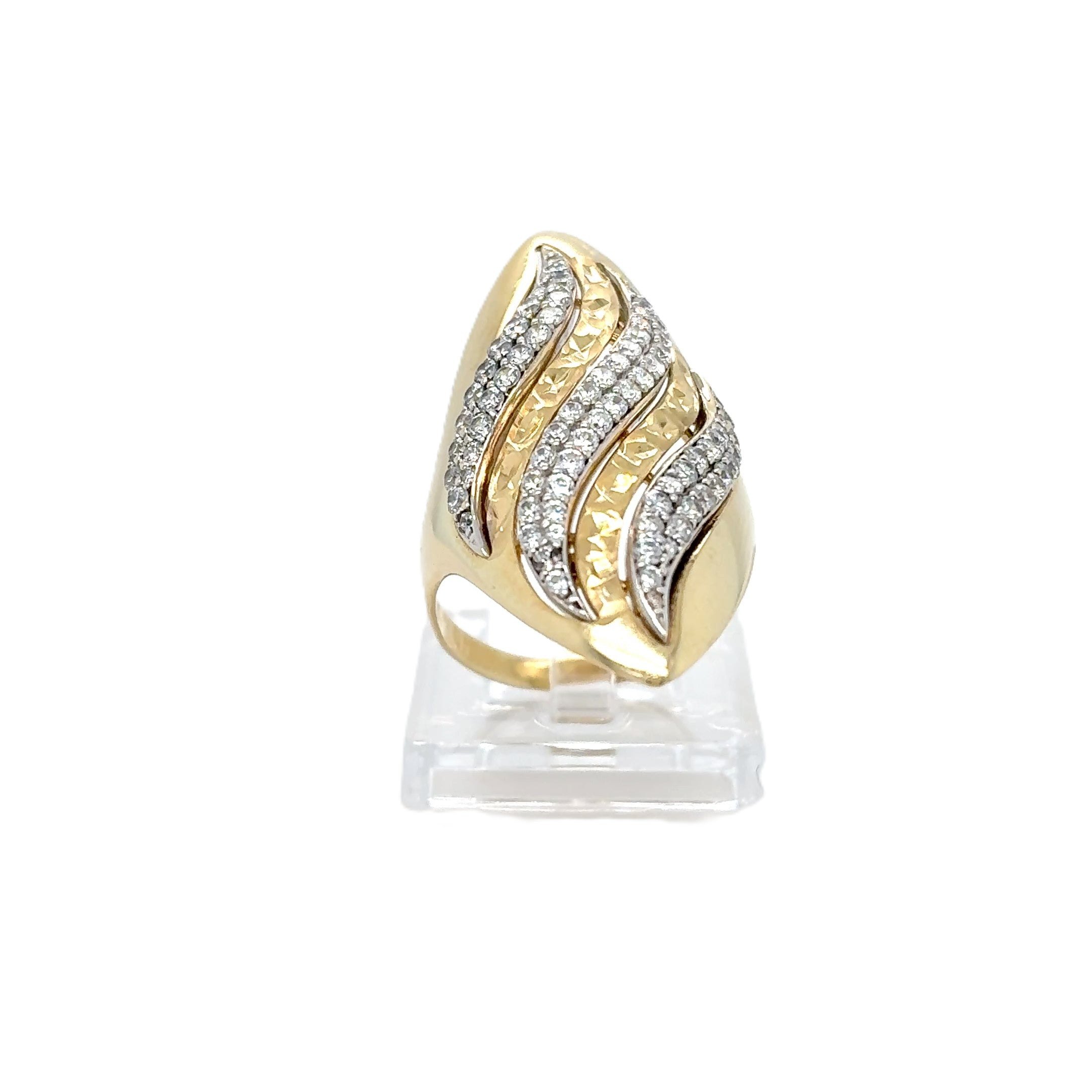 Ring Gelb-/Weißgold 585/14kt Gr.57 174385
