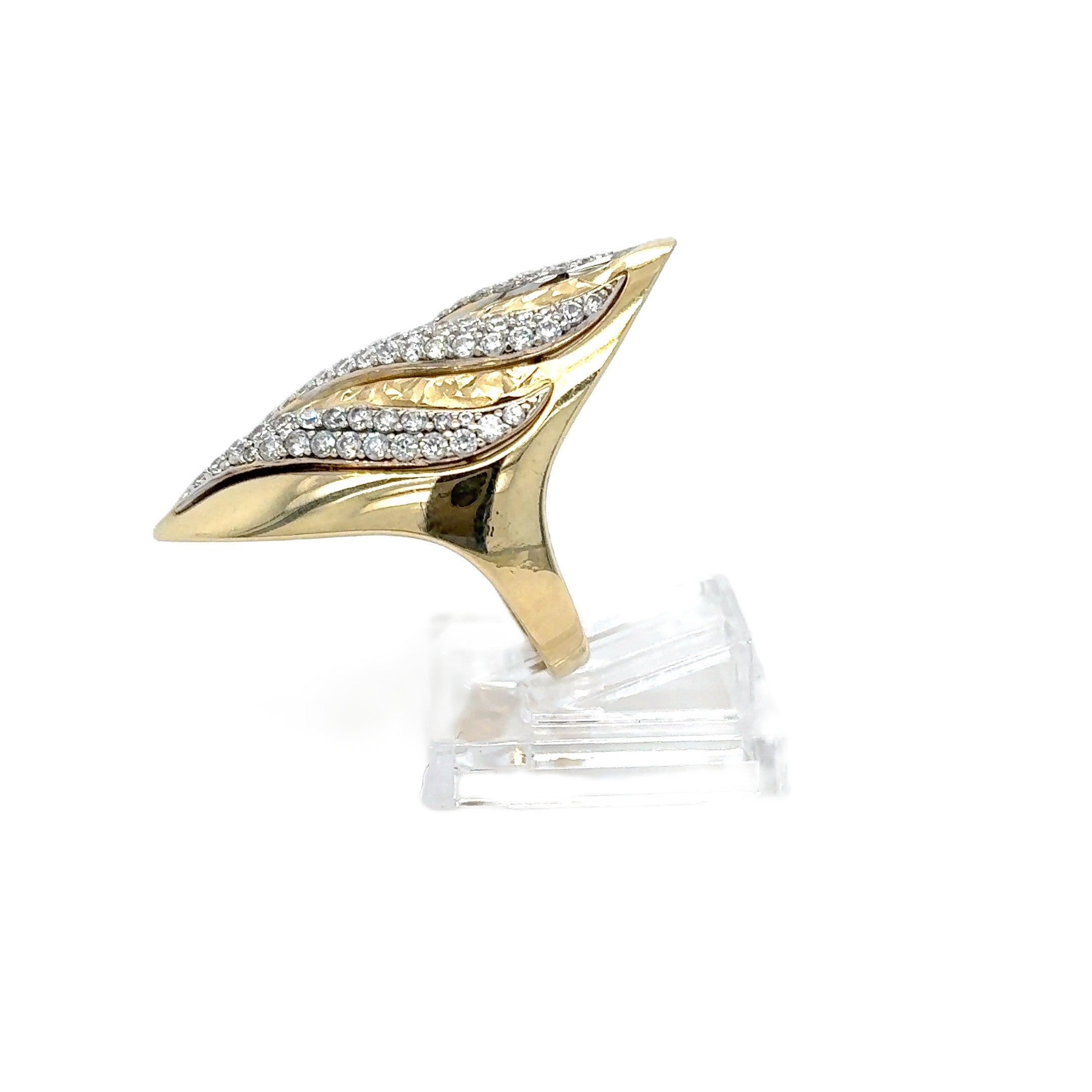 Ring Gelb-/Weißgold 585/14kt Gr.57 174385