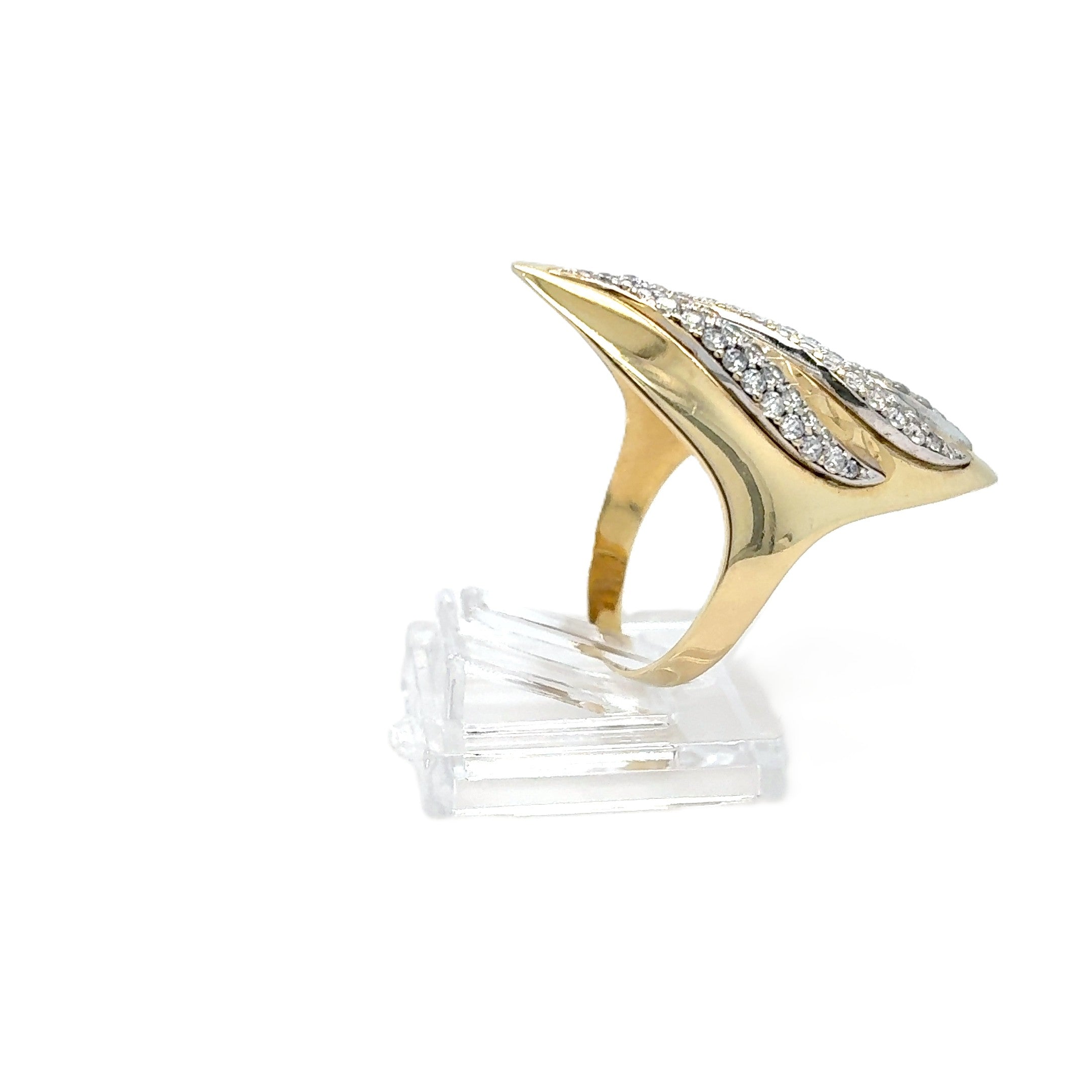 Ring Gelb-/Weißgold 585/14kt Gr.57 174385