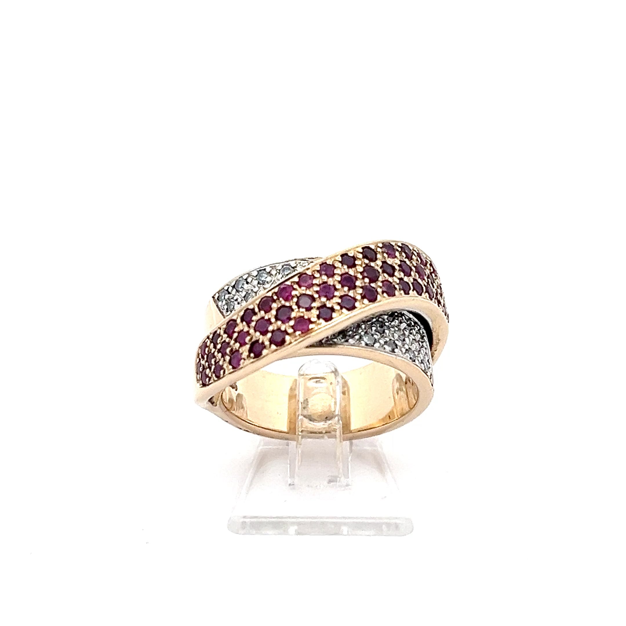 CHRIST Ring Gelb Gold 585 14kt. Brill. und Schmuckstein rosa *54*