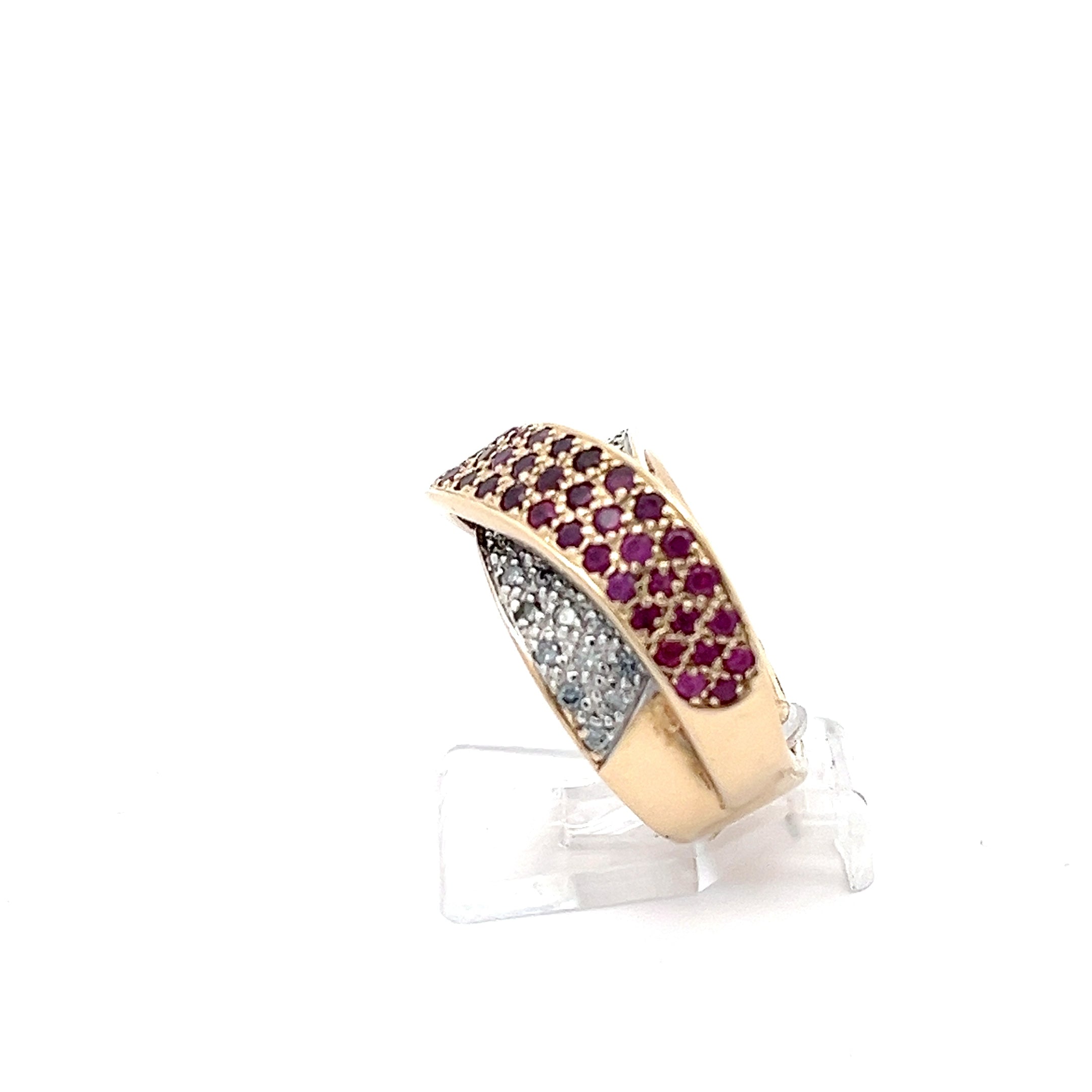 CHRIST Ring Gelb Gold 585 14kt. Brill. und Schmuckstein rosa *54*