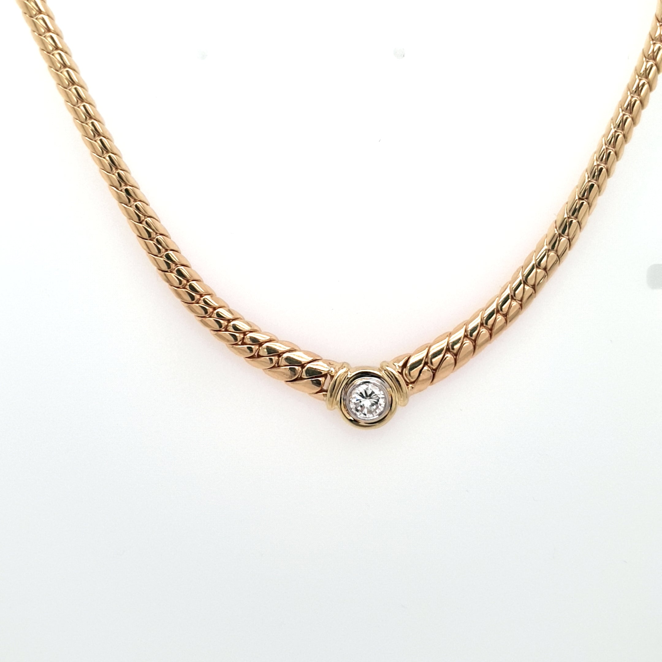 Collier Kette Gold 585 14 kt Brillant Damen Schmuck