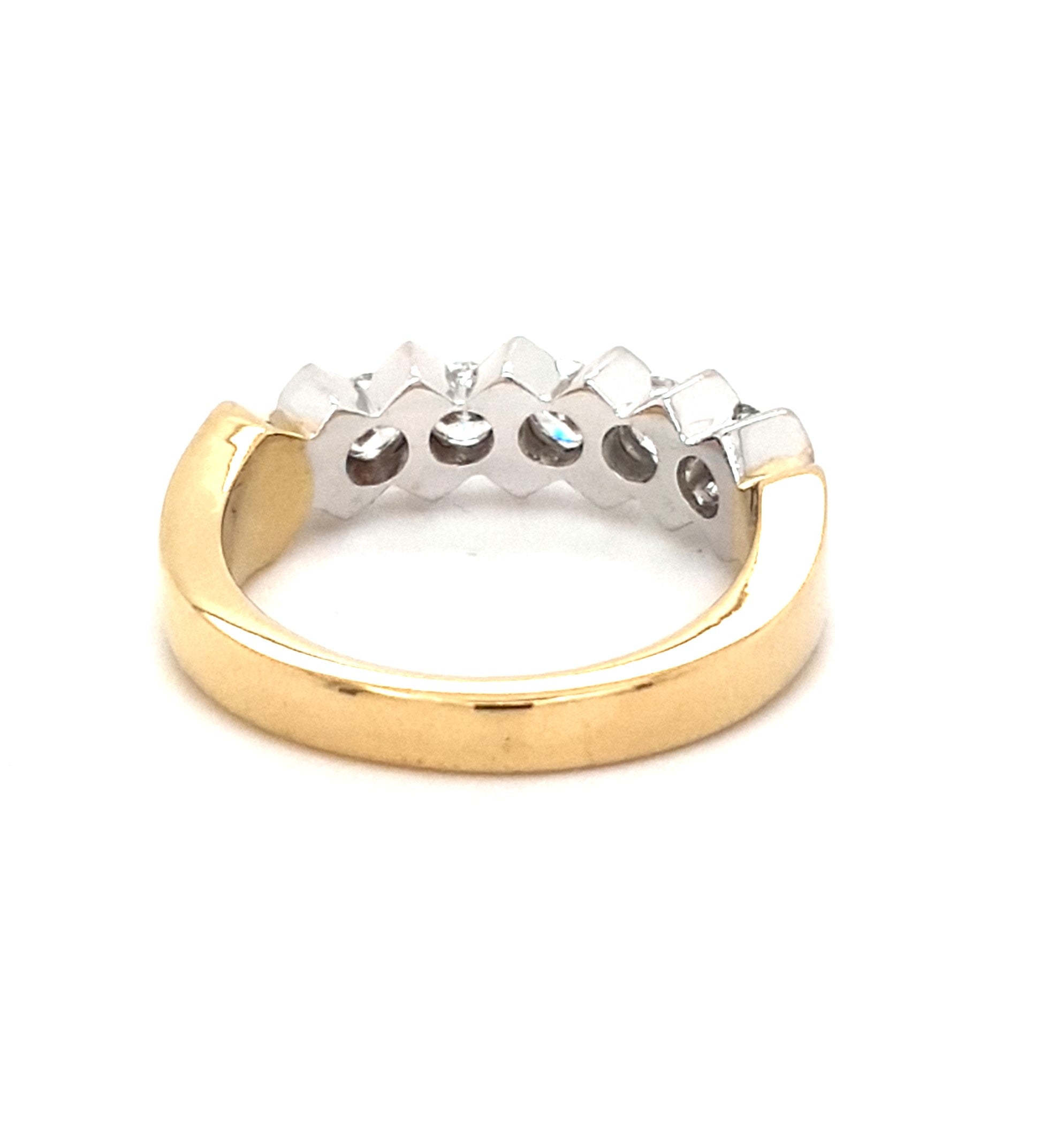 Damen Ring Gelbgold Weißgold 750 18 kt Brillanten ca. 0,75 ct Schmuck Geschenk