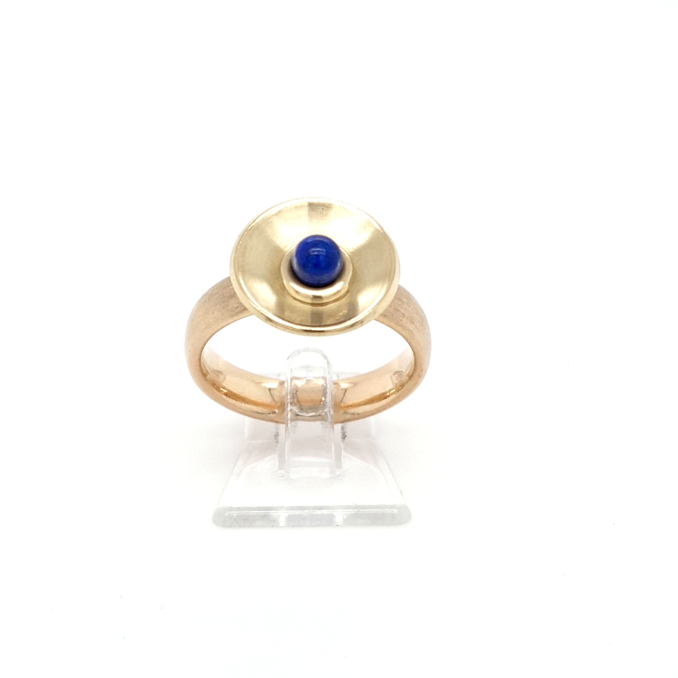 Ring Damen Gelbgold Lapis Lazuli Kugel 585 14 kt Schmuck