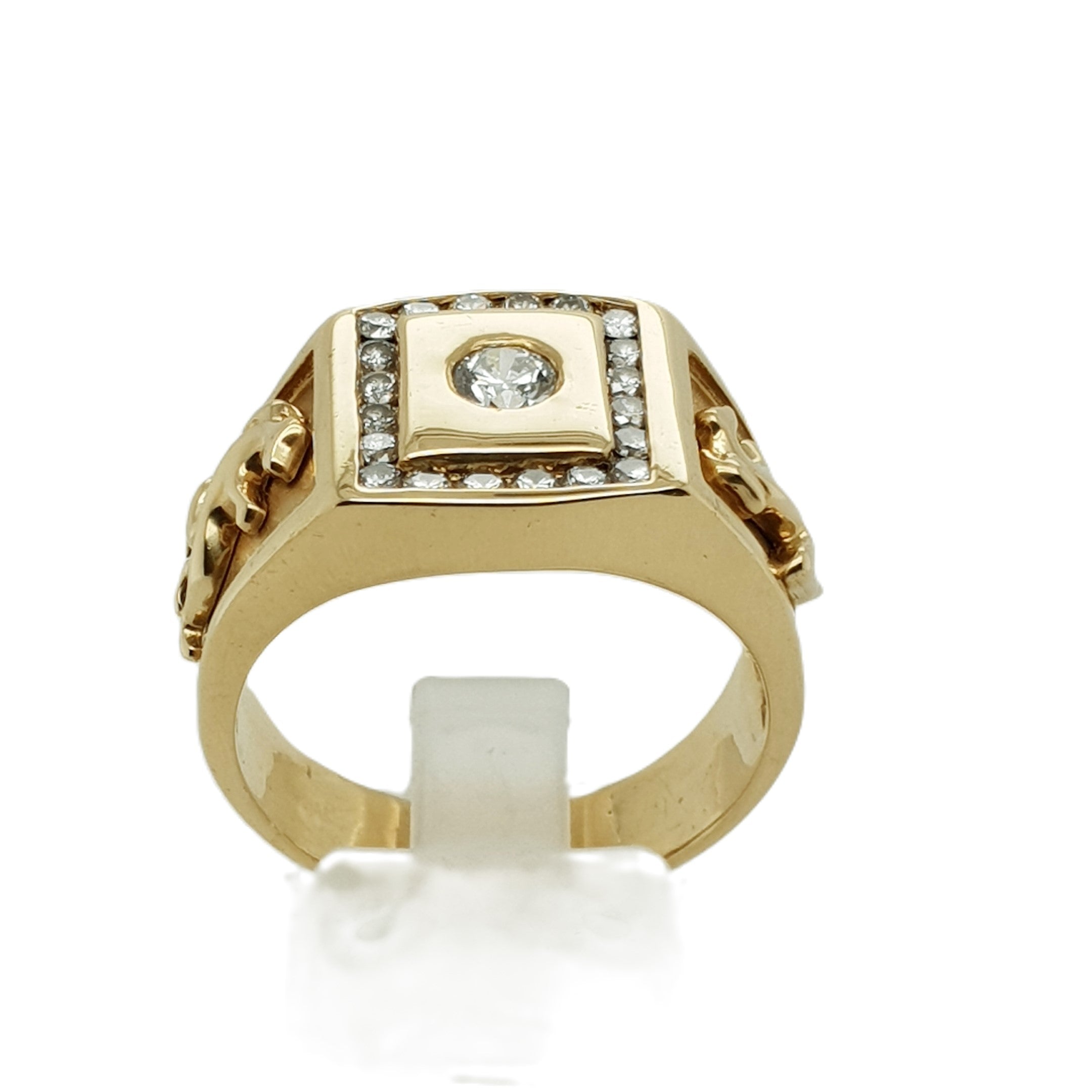 Brillant Gold Ring 750 18kt Gr.63 Herren