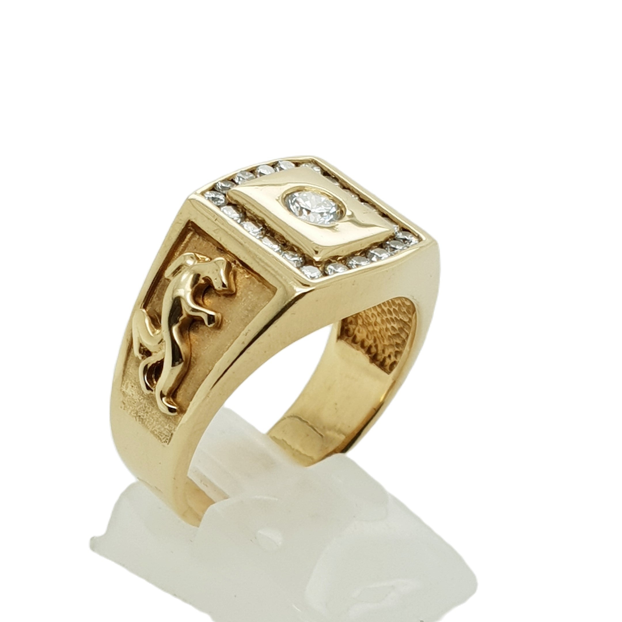 Brillant Gold Ring 750 18kt Gr.63 Herren