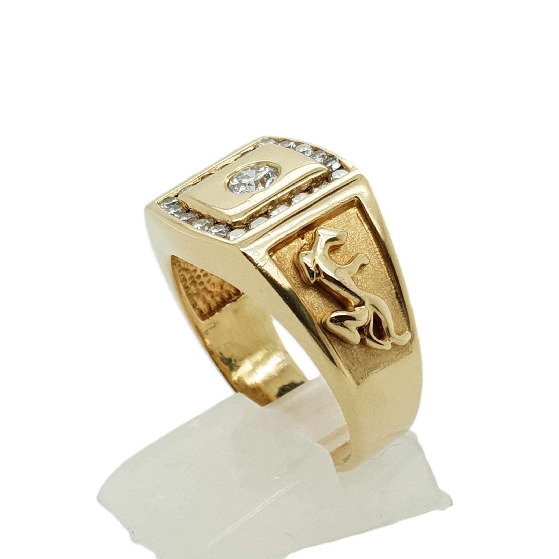 Brillant Gold Ring 750 18kt Gr.63 Herren