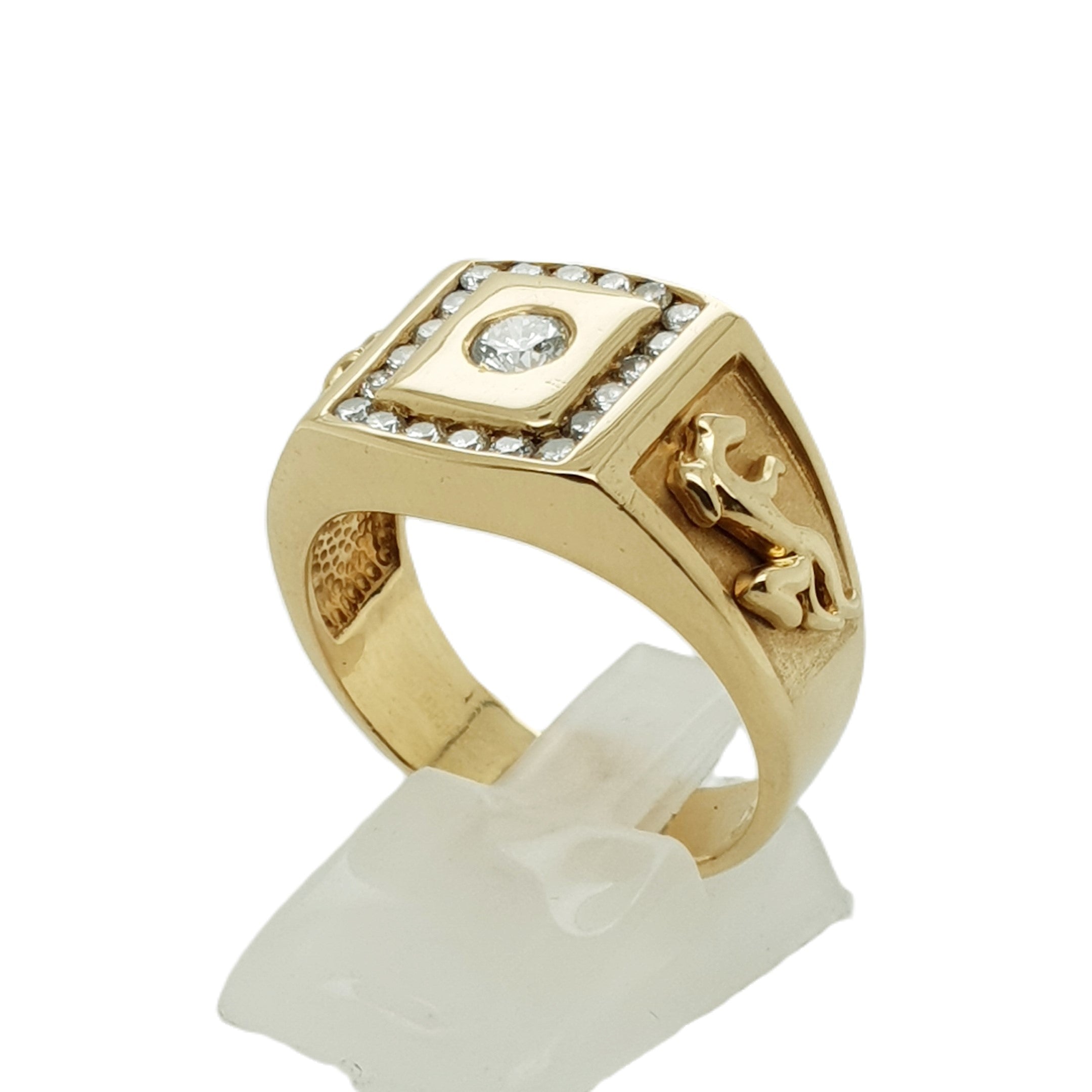 Brillant Gold Ring 750 18kt Gr.63 Herren