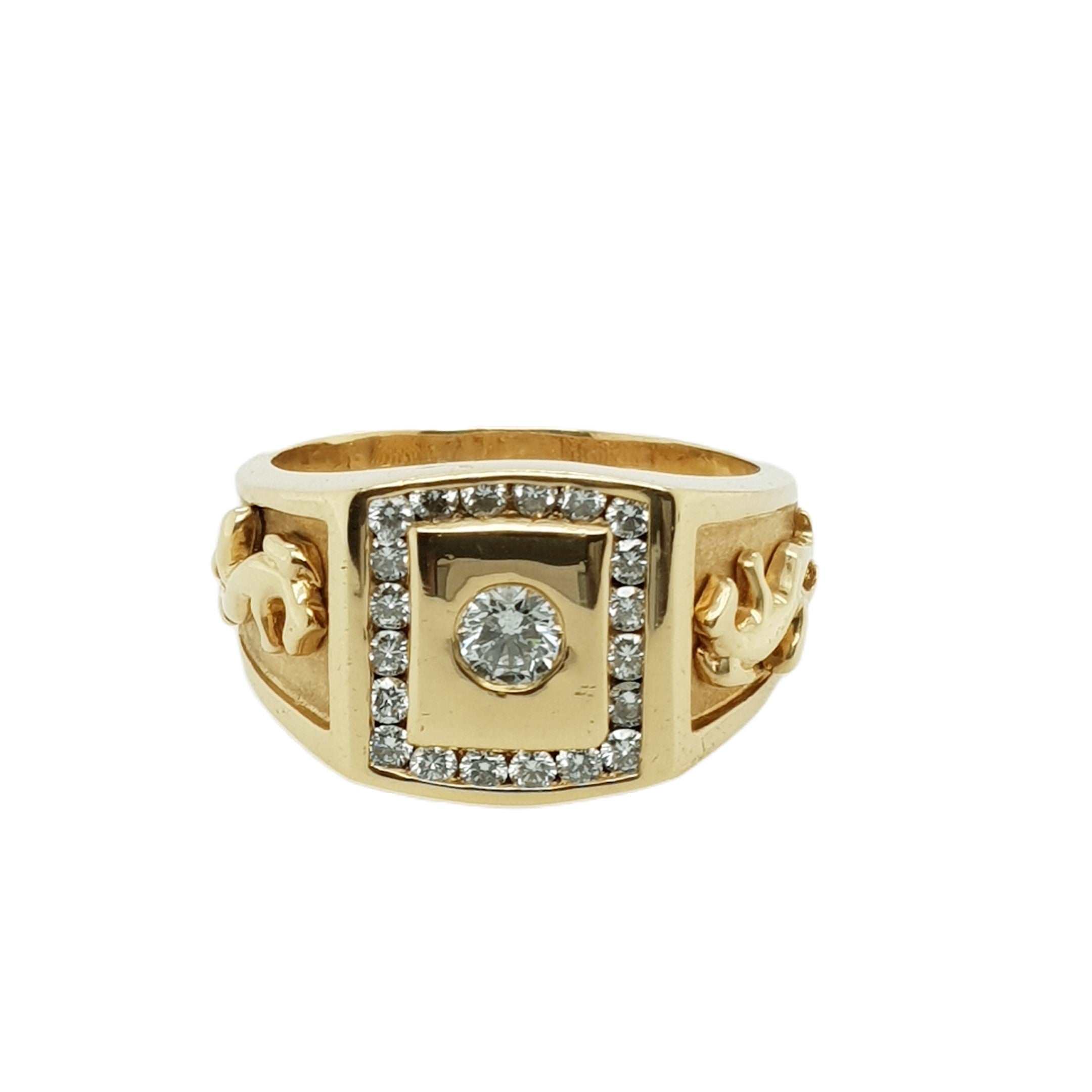 Brillant Gold Ring 750 18kt Gr.63 Herren