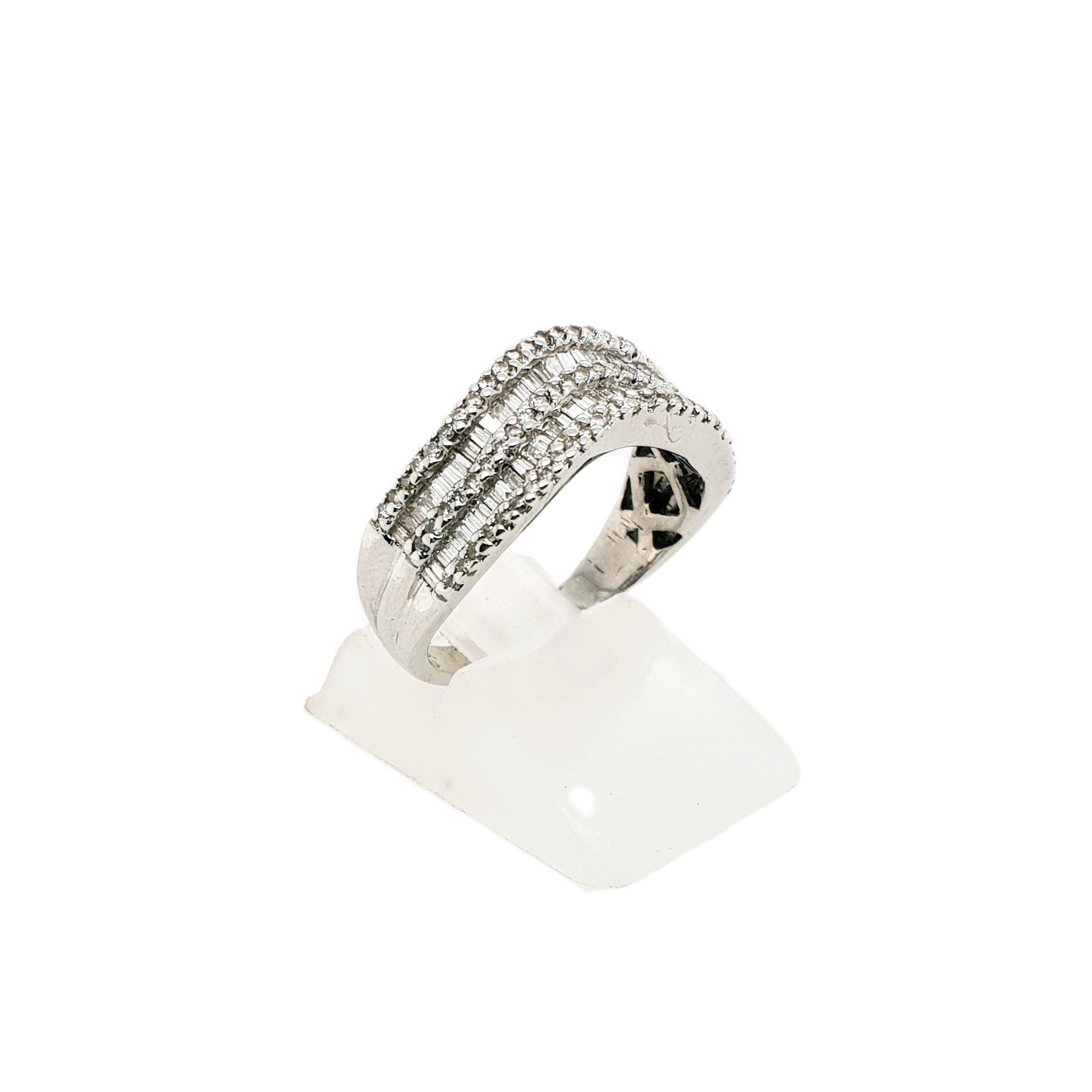 Diamant Weißgold Ring 750 18kt Gr.52