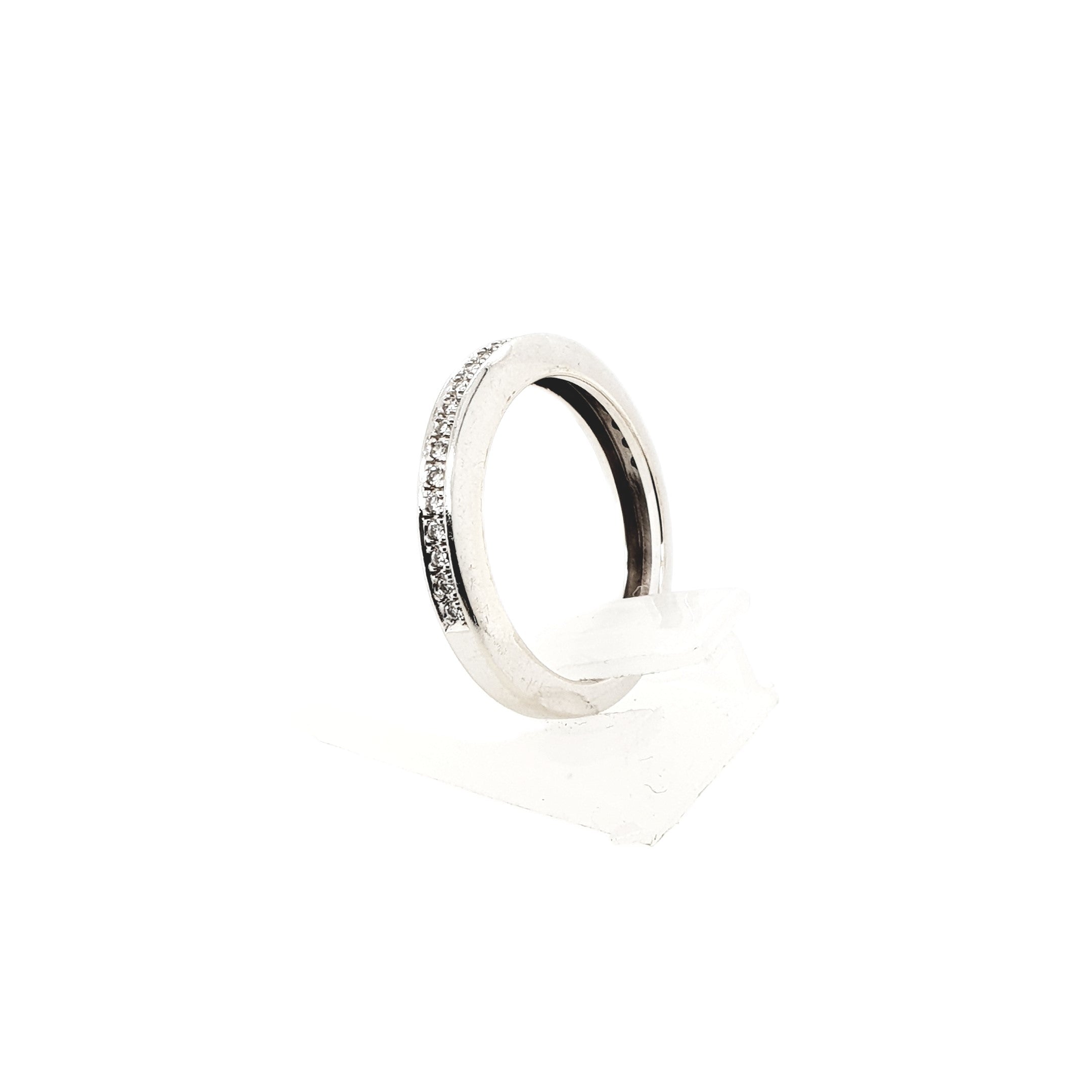 Brillant Weißgold Ring 585 14kt Gr.53