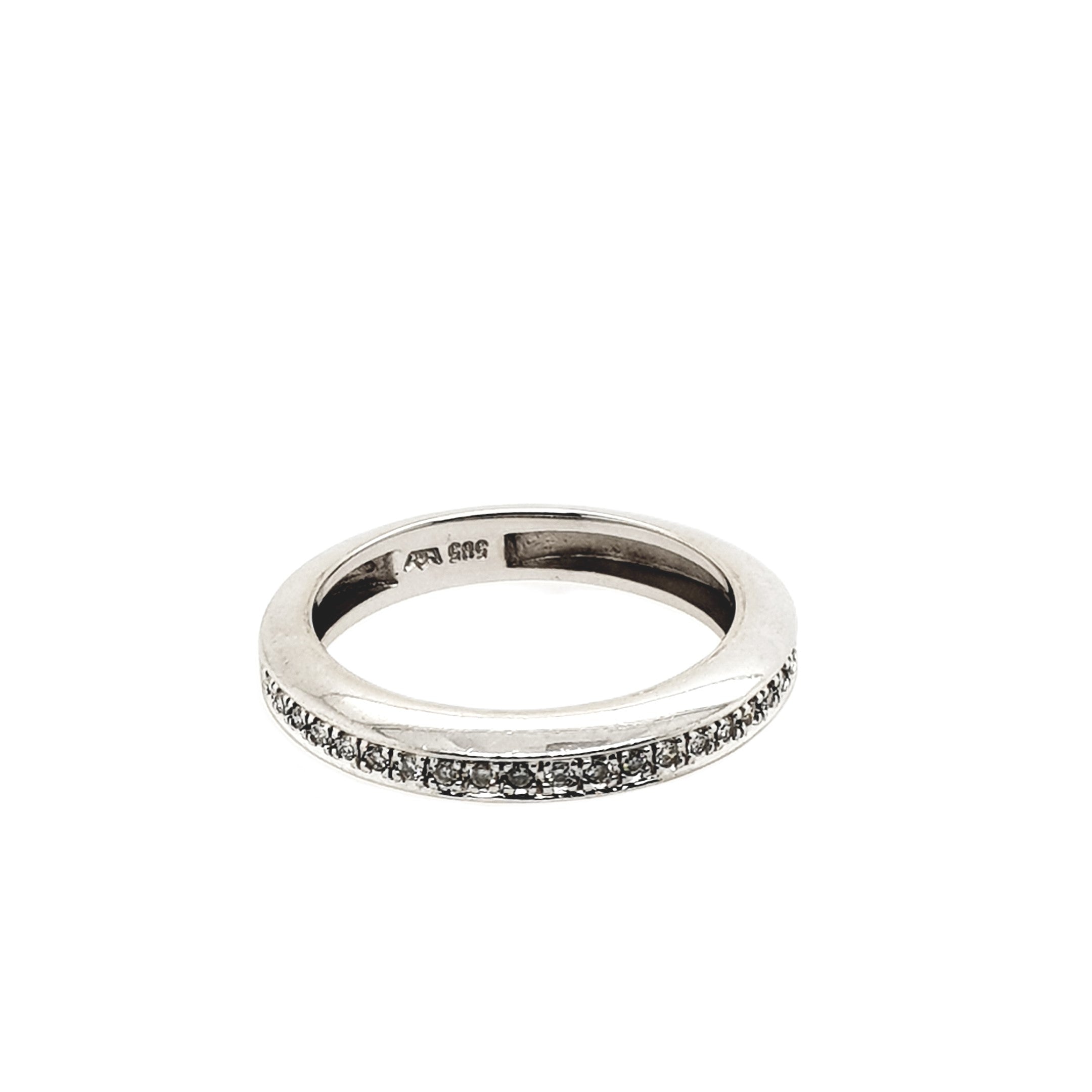 Brillant Weißgold Ring 585 14kt Gr.53
