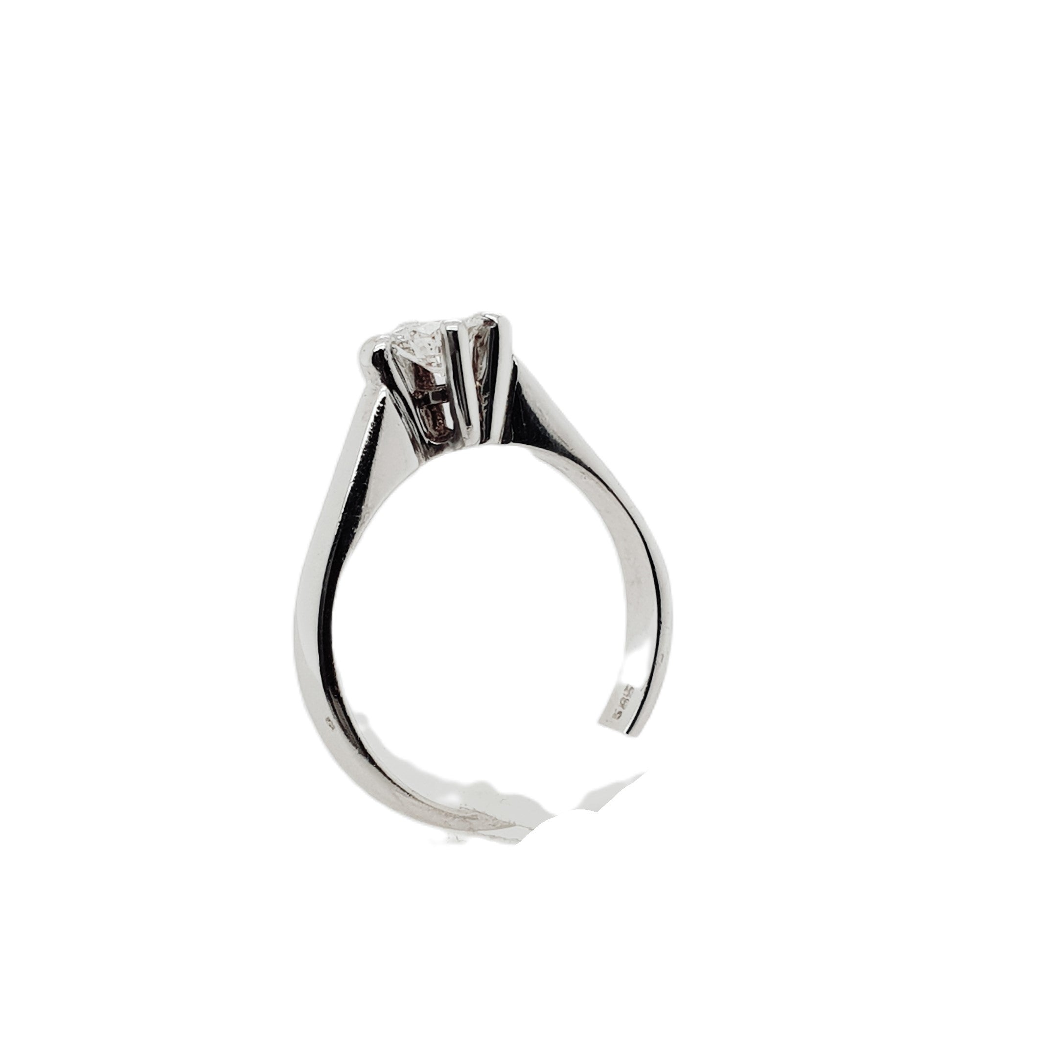 Brillant Weißgold Ring 585 14kt Gr.52