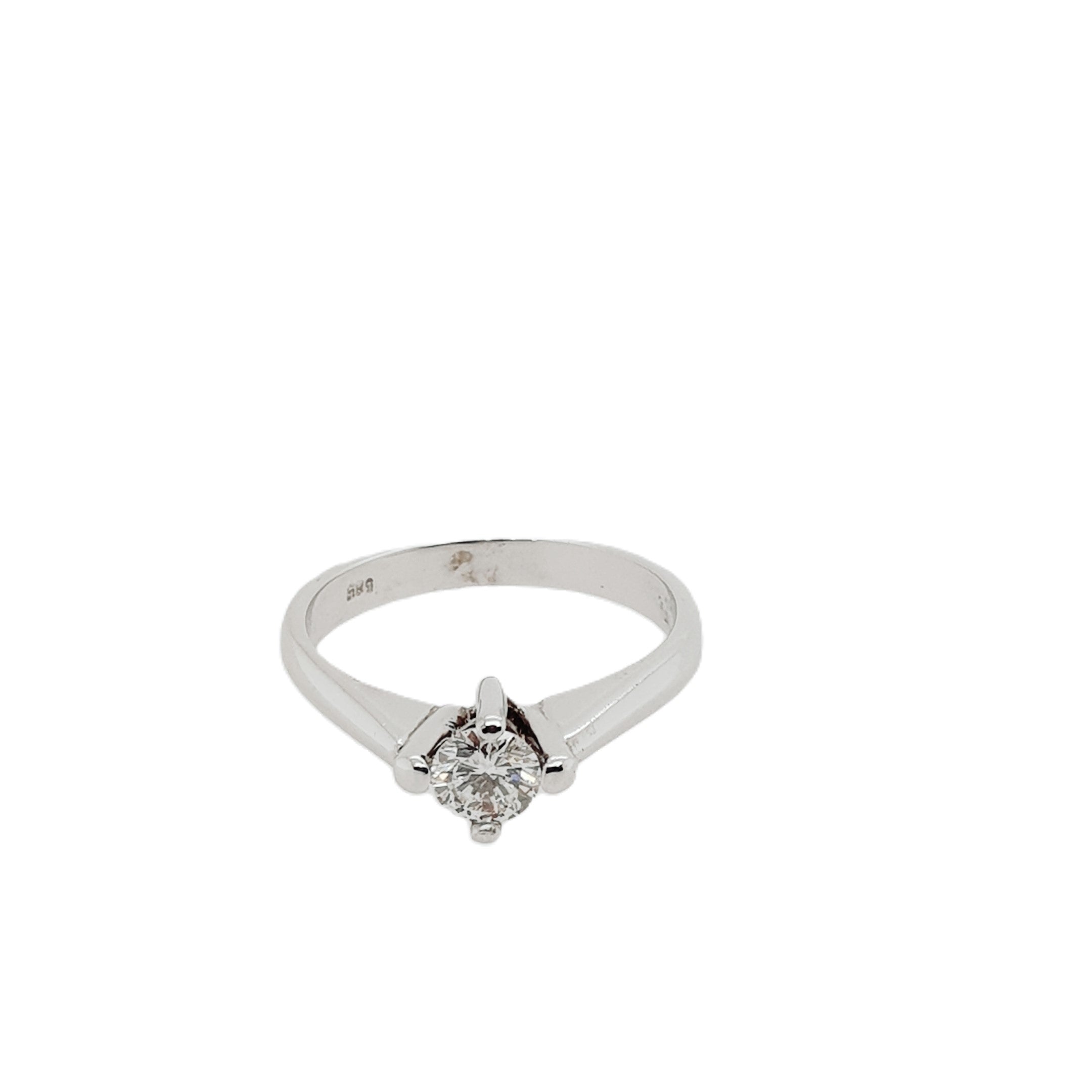 Brillant Weißgold Ring 585 14kt Gr.52