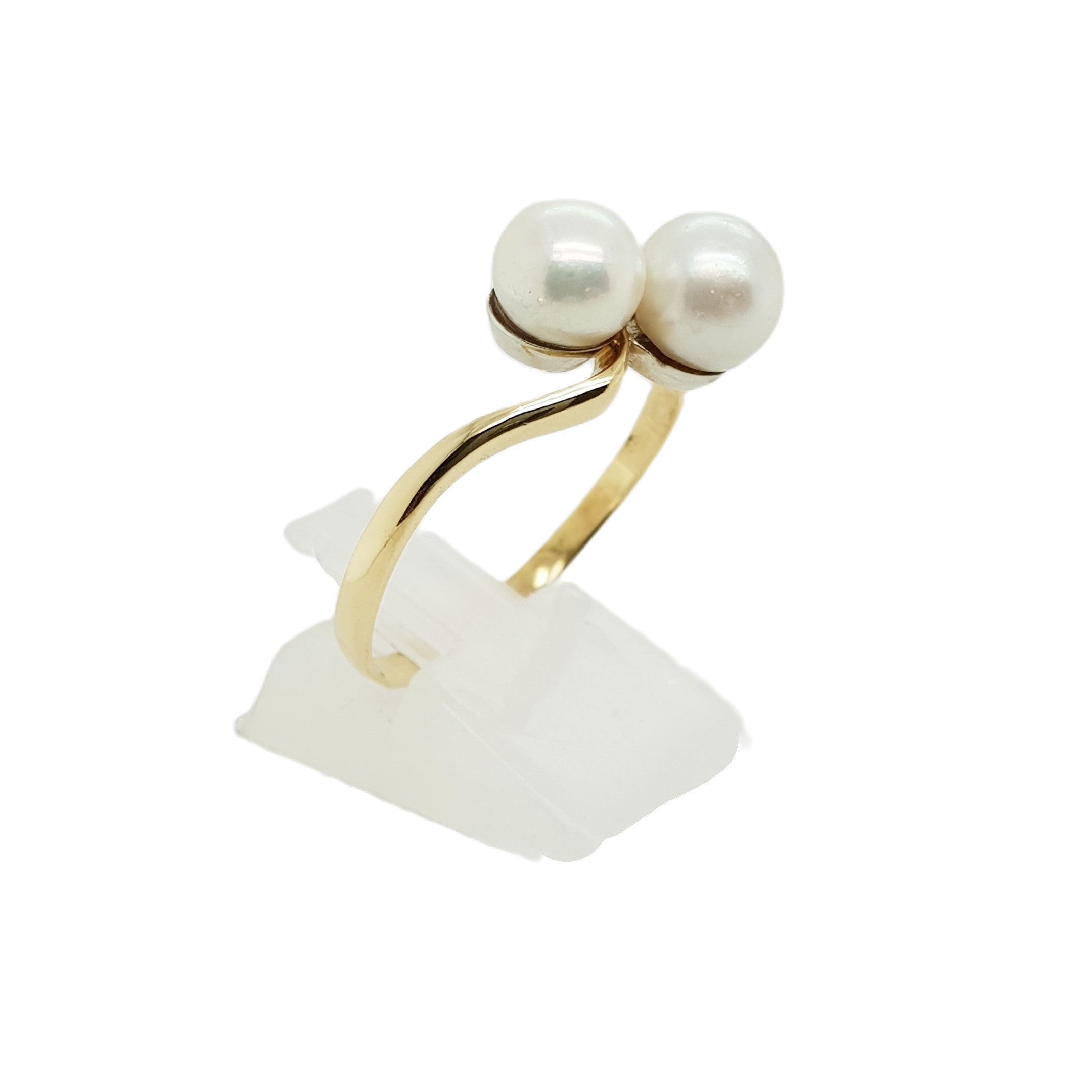 Gold Ring 585 14kt Gr.67 mit Perlen