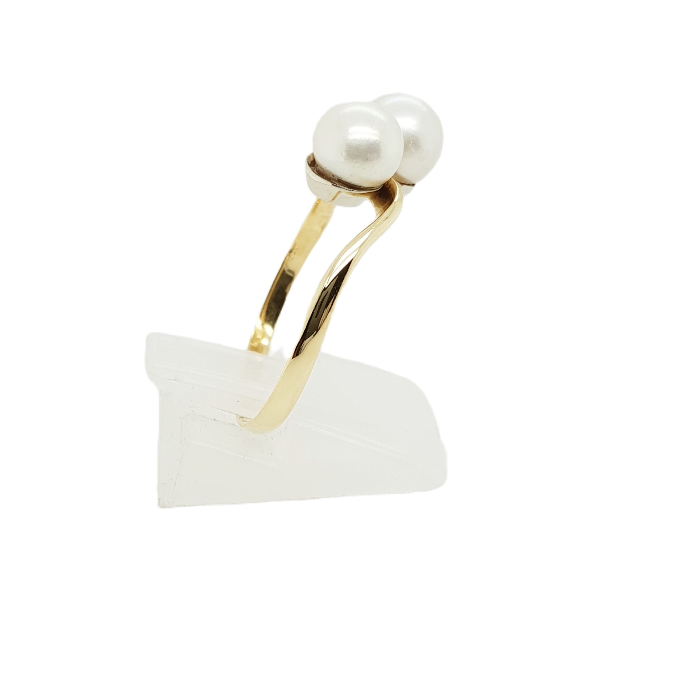 Gold Ring 585 14kt Gr.67 mit Perlen