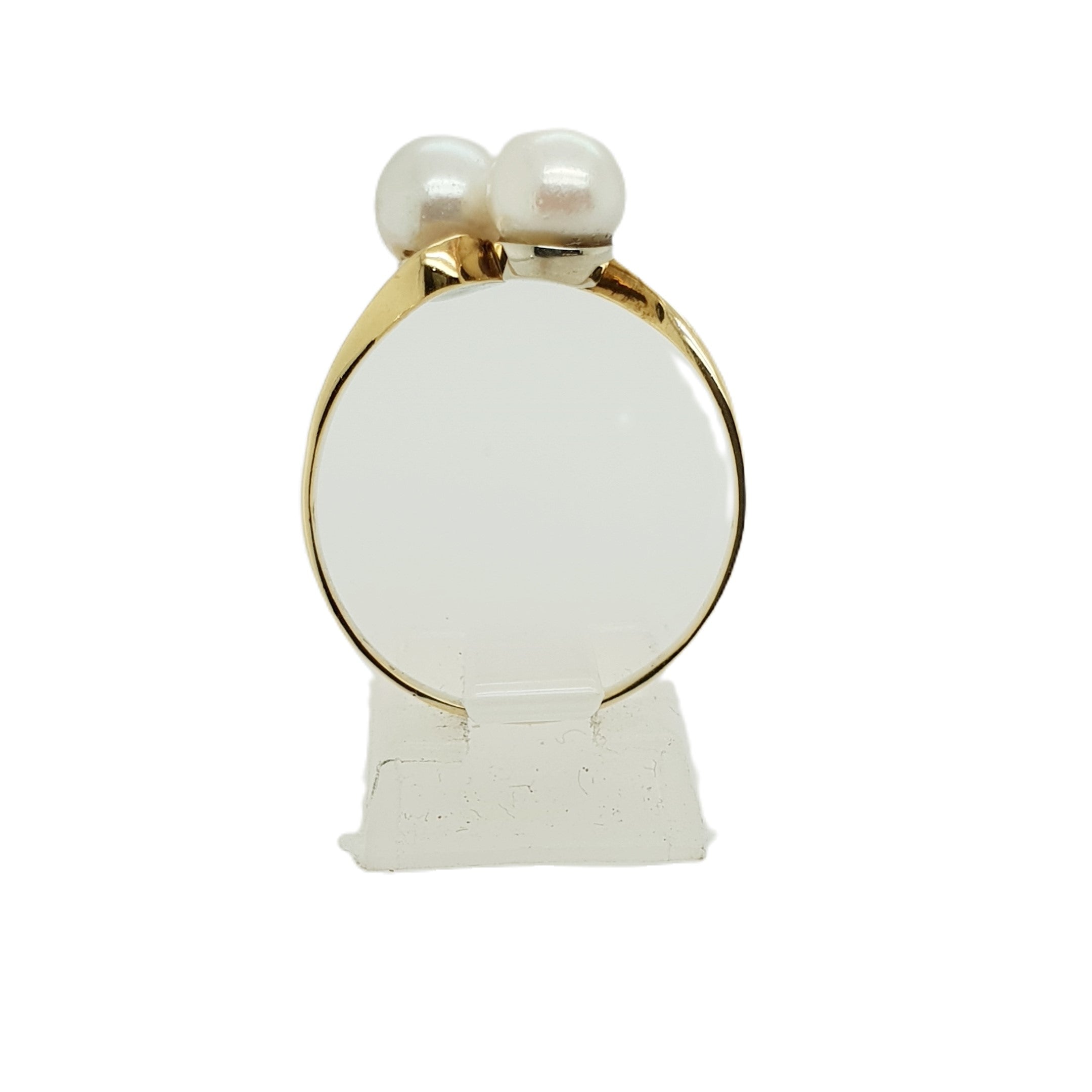 Gold Ring 585 14kt Gr.67 mit Perlen