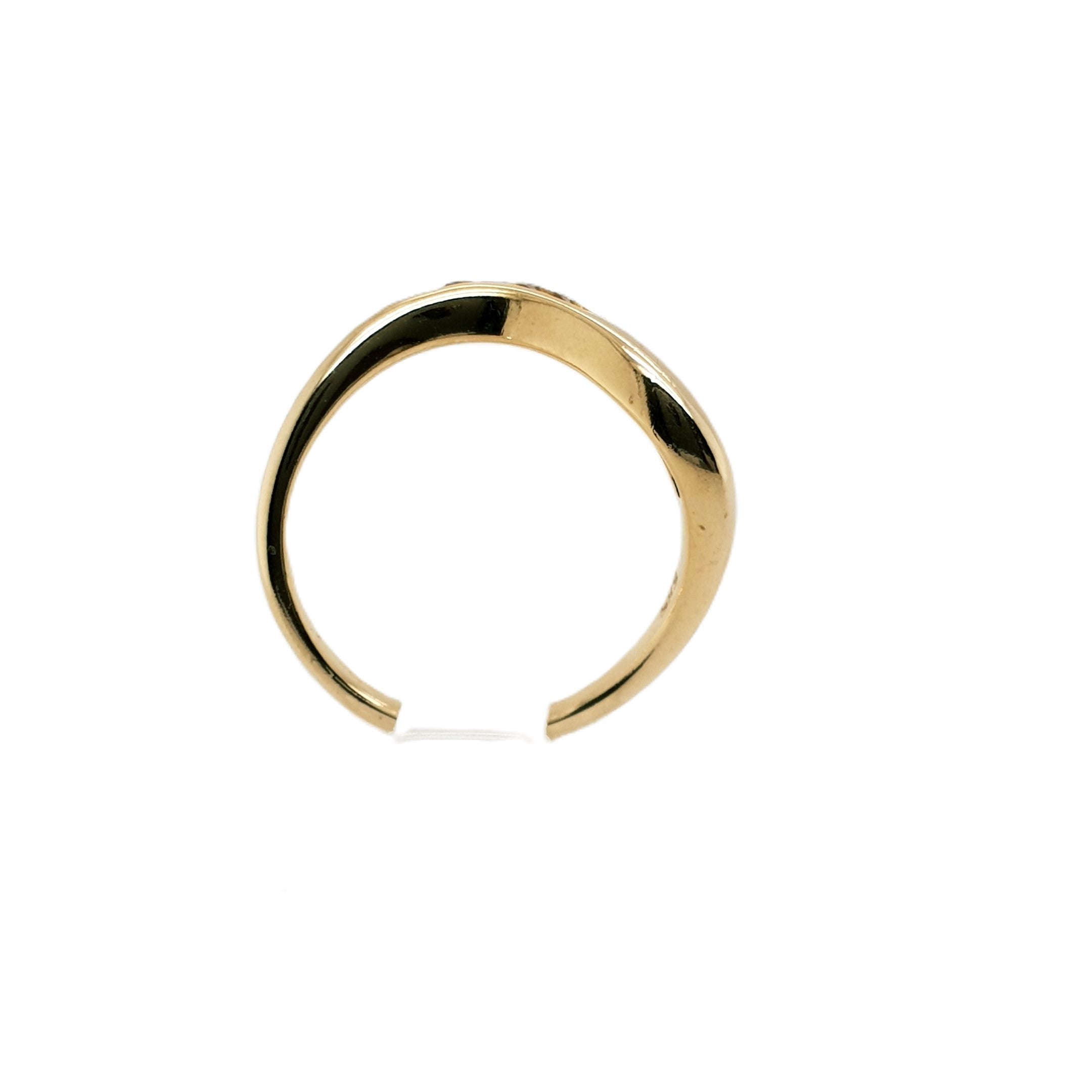 Brillant Citrin Gold Ring 585 14kt Gr.54