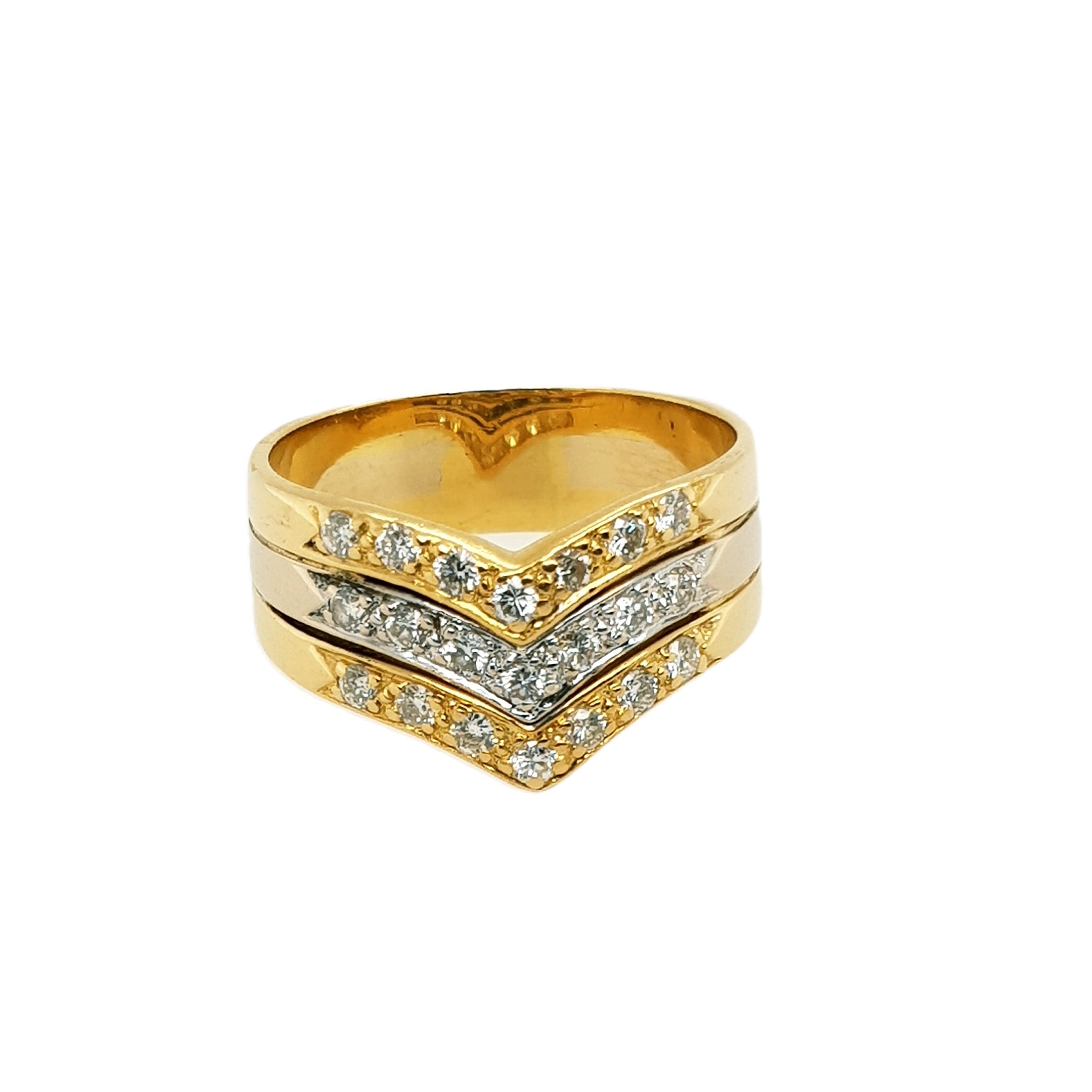 Brillant Gold Ring 750 18kt Gr.55