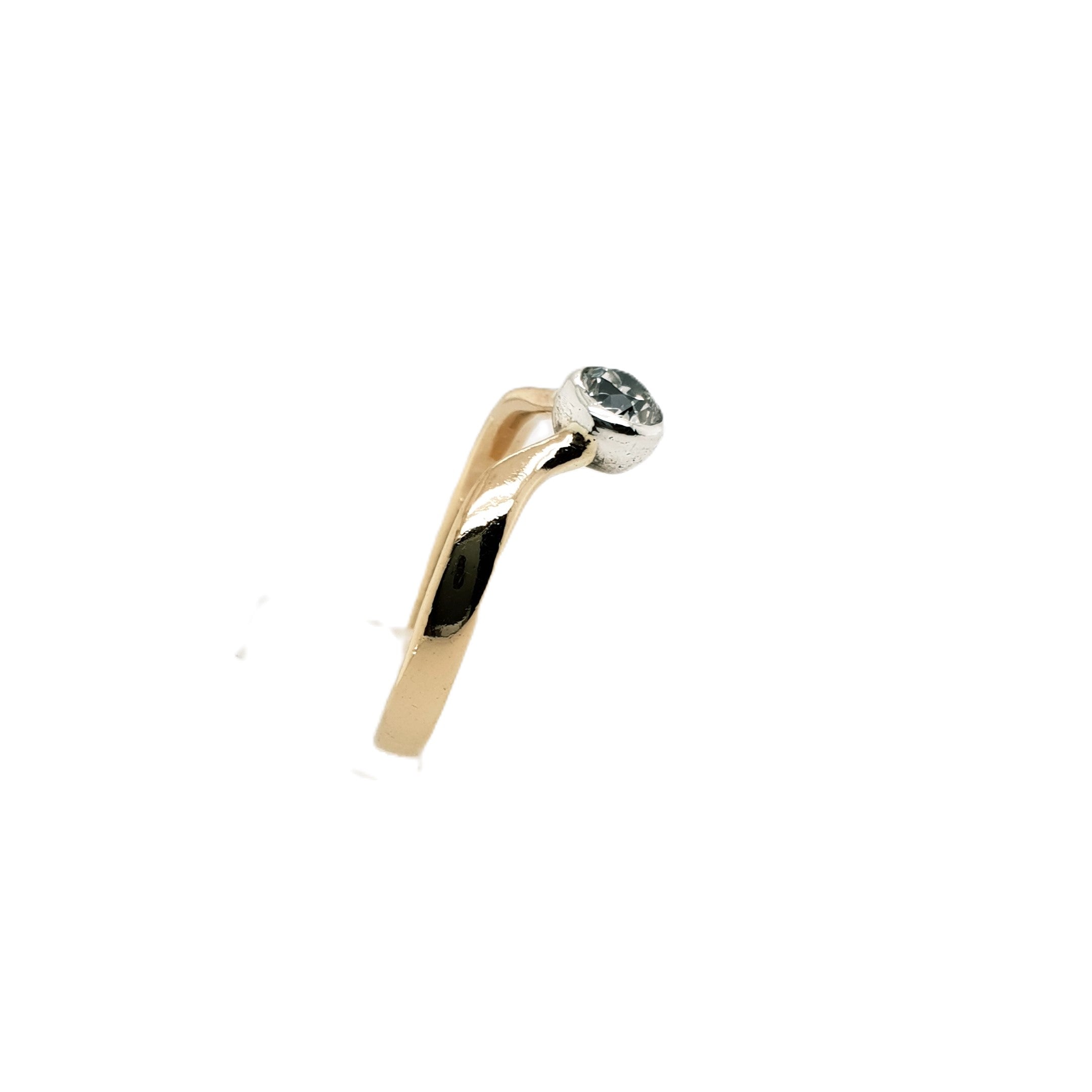 Diamant Gold Ring 750 18kt Gr.56 Altschliff