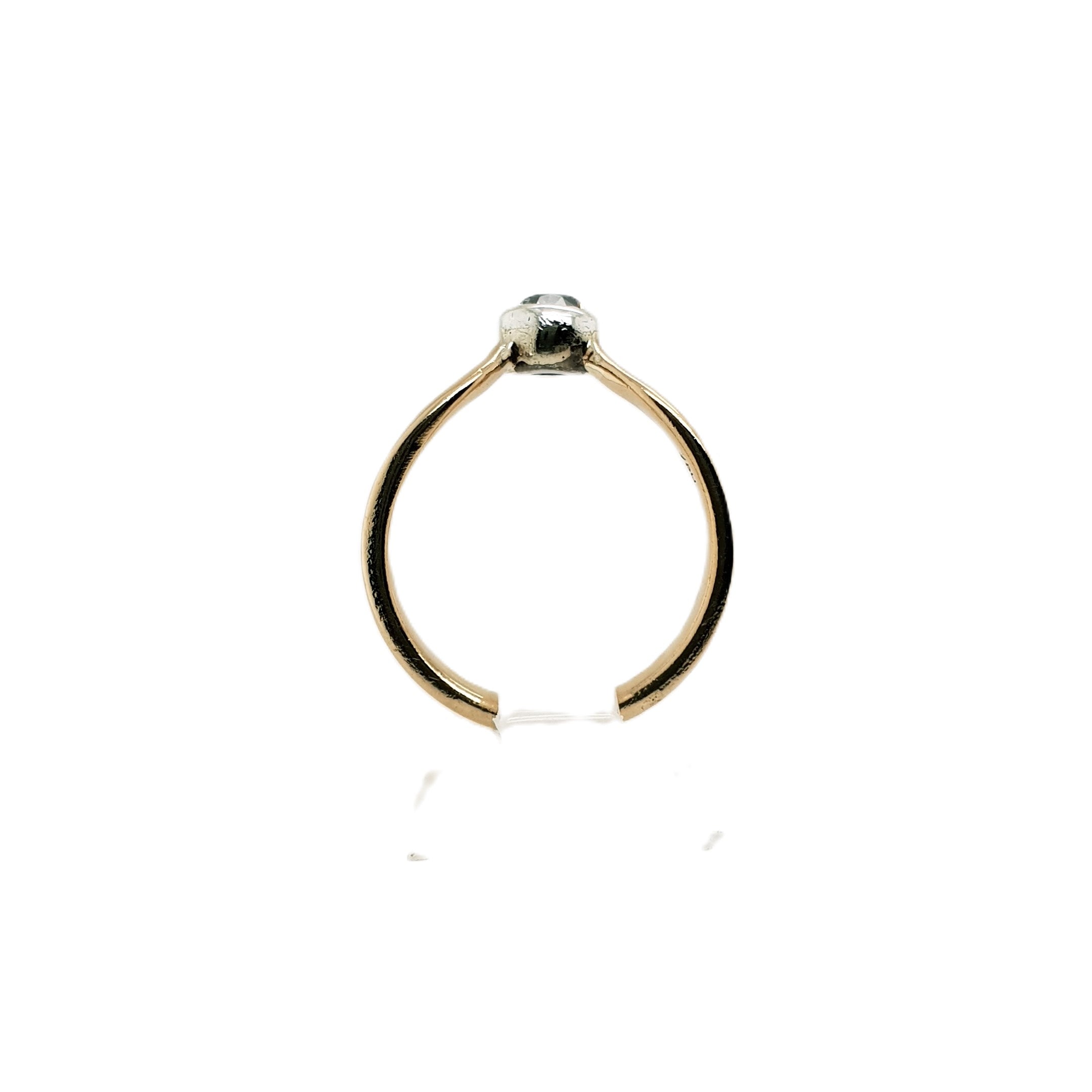 Diamant Gold Ring 750 18kt Gr.56 Altschliff