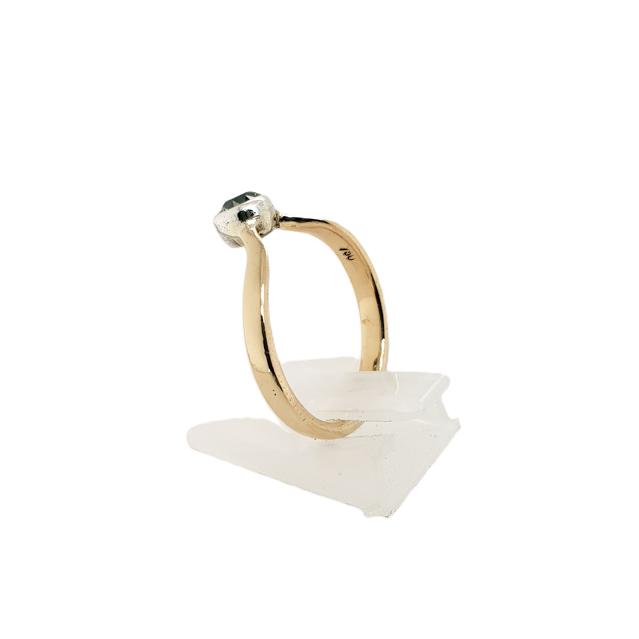 Diamant Gold Ring 750 18kt Gr.56 Altschliff