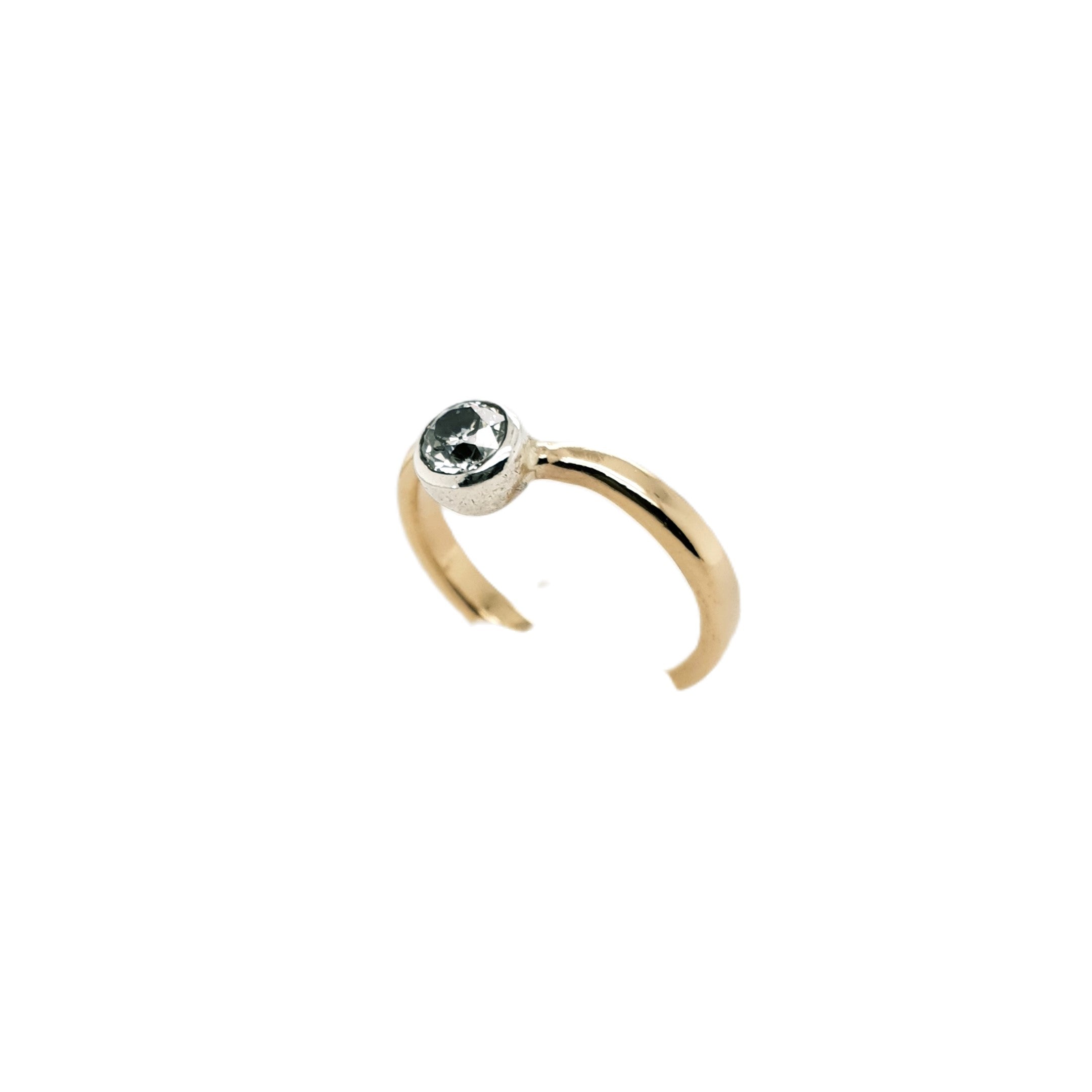 Diamant Gold Ring 750 18kt Gr.56 Altschliff