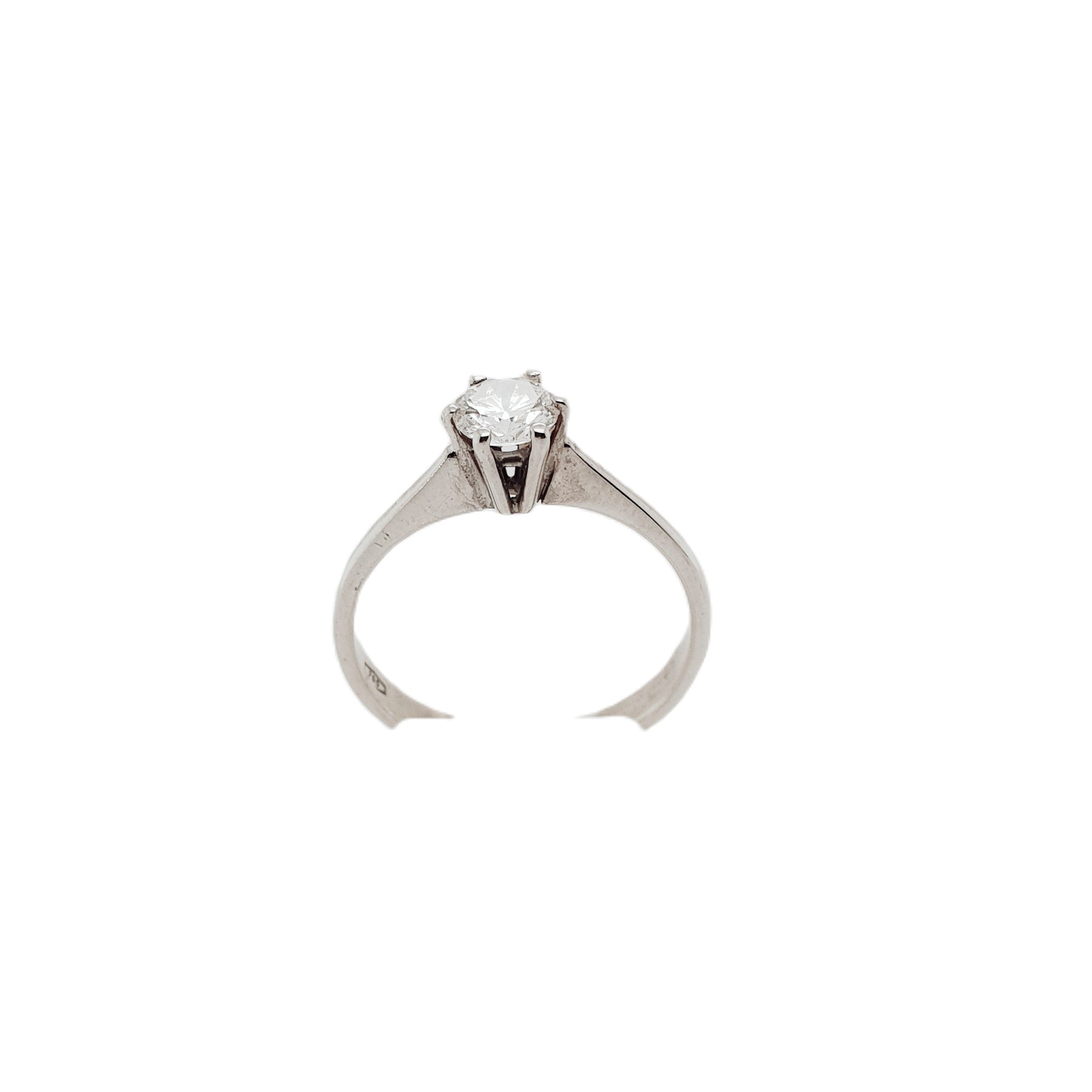 Brillant Ring 0,50ct Weißgold 585 14kt Gr.57