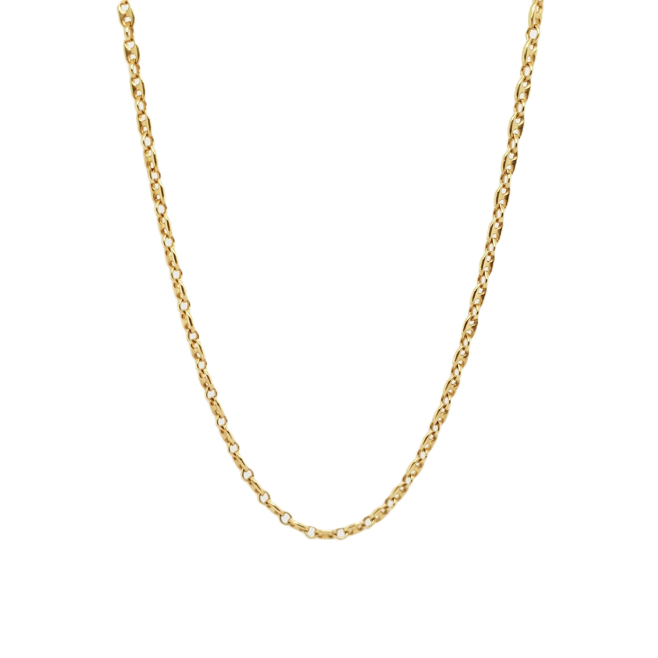 Bohnen Kette Gold 585 14kt 40cm