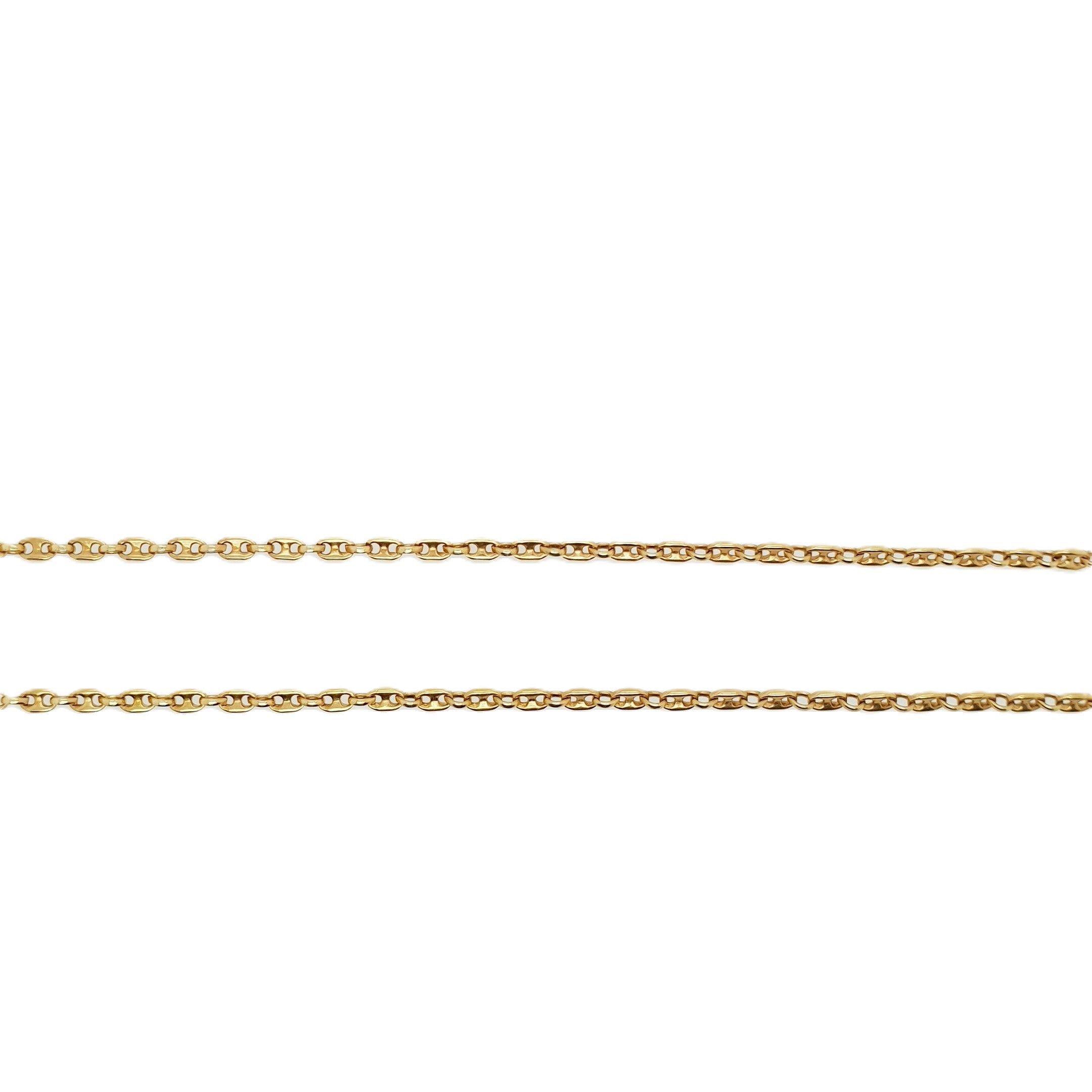 Bohnen Kette Gold 585 14kt 40cm