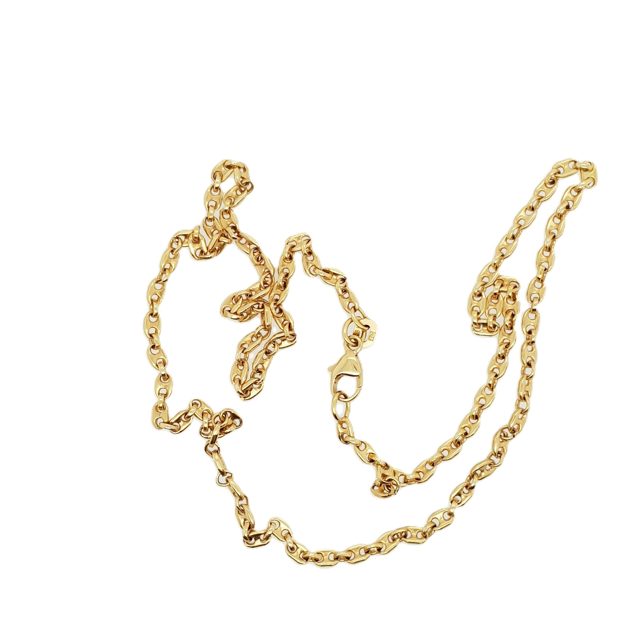 Bohnen Kette Gold 585 14kt 40cm