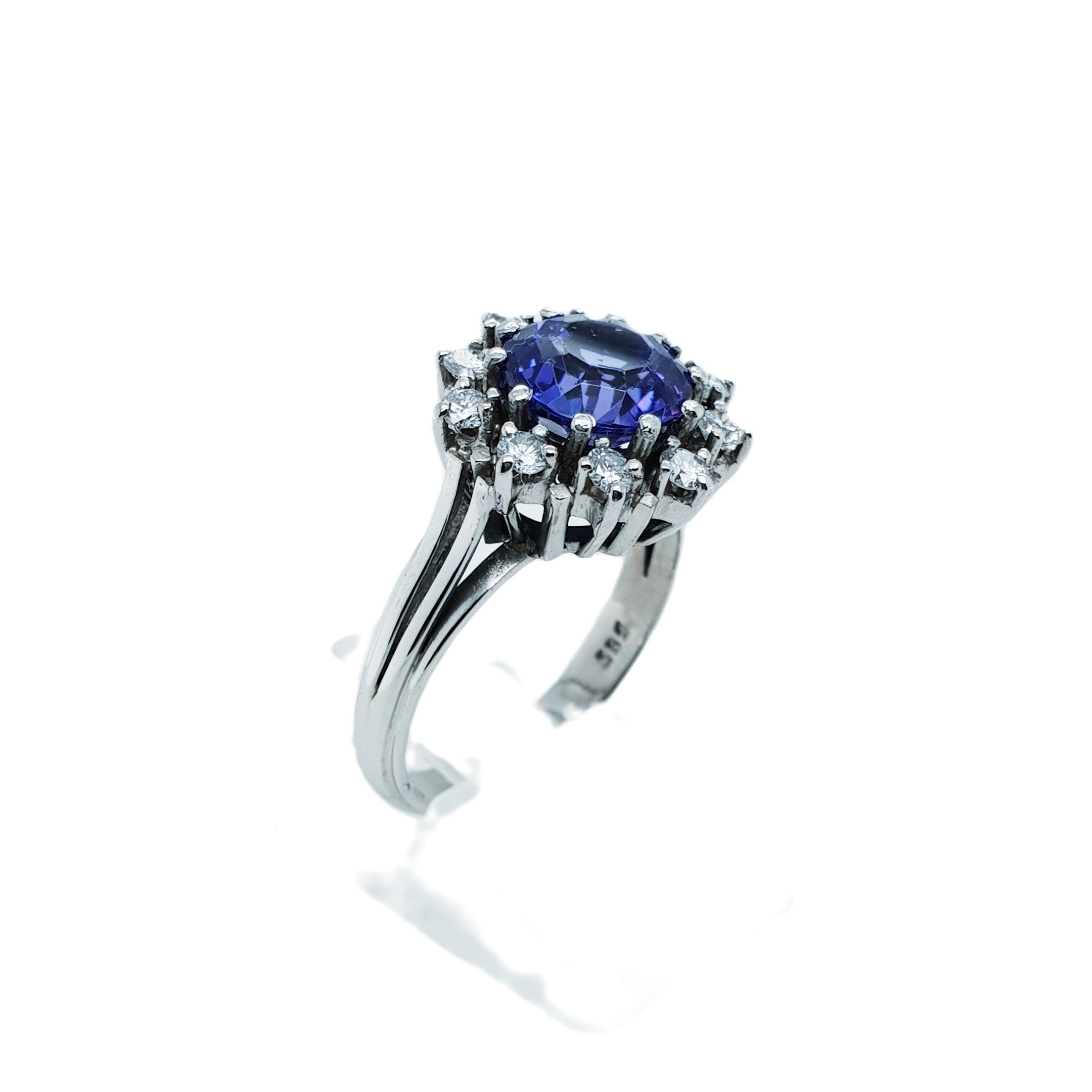 Brillant Weißgold Ring 585 14kt Gr.57