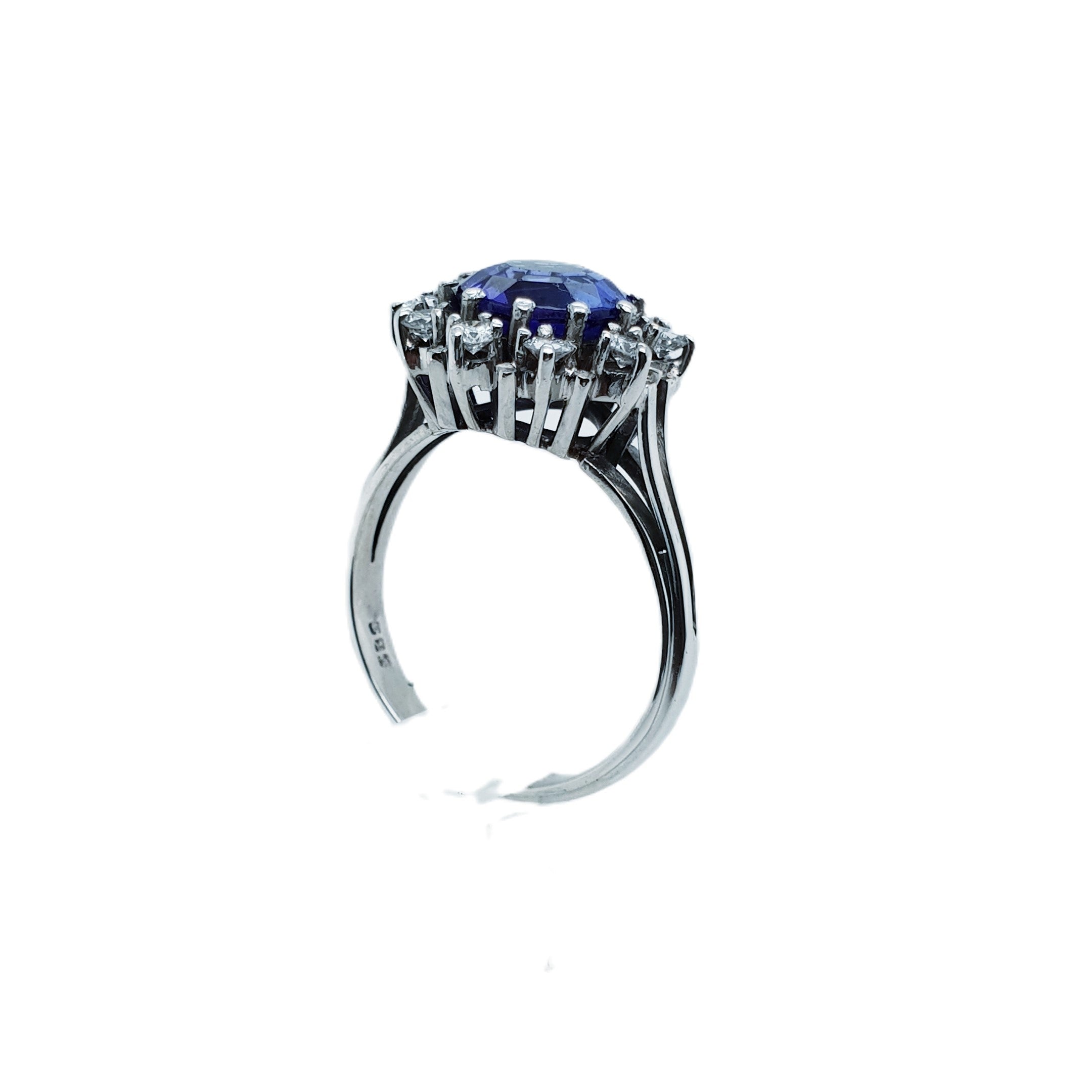 Brillant Weißgold Ring 585 14kt Gr.57
