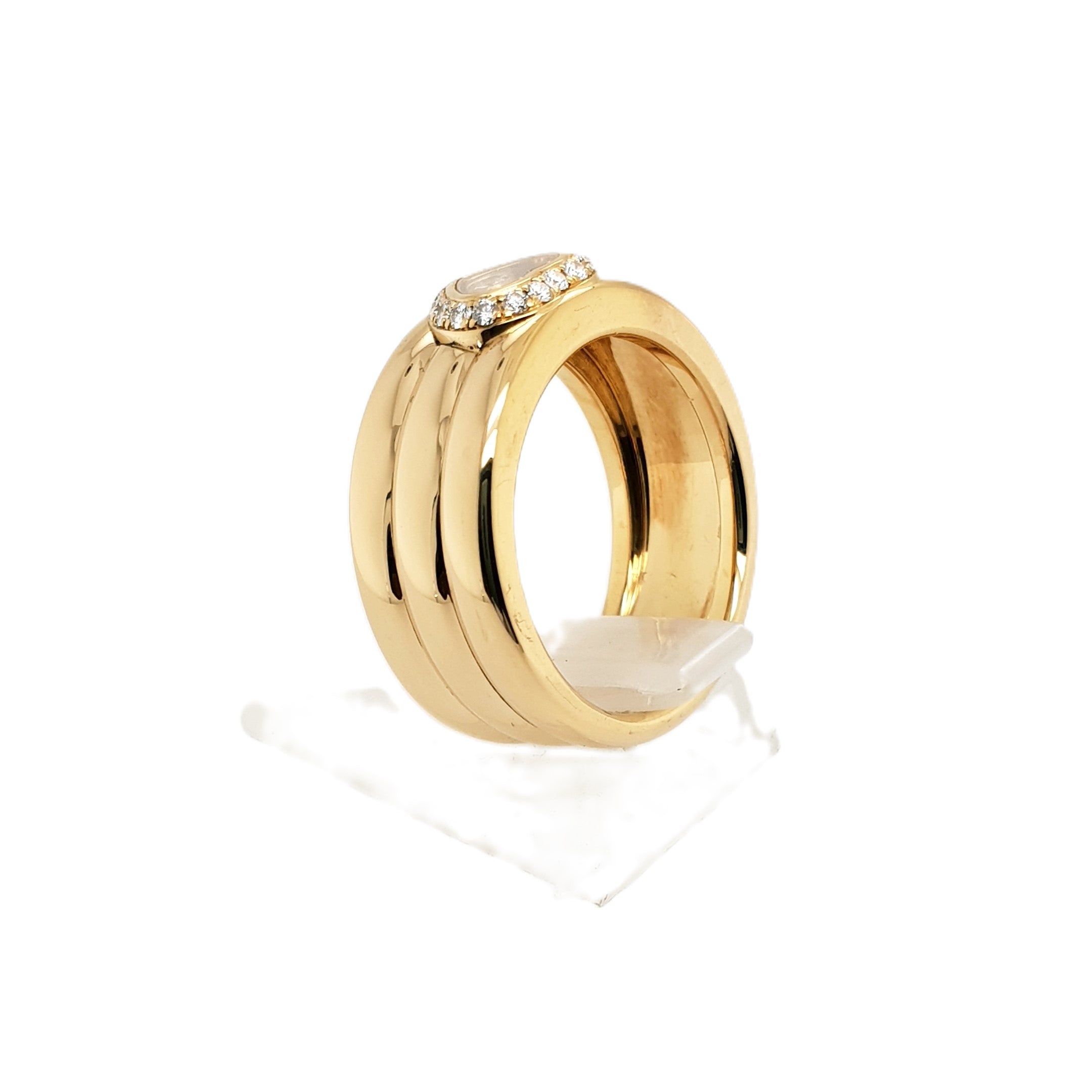 CHOPARD Happy Diamonds Gelbgold Ring 750 18kt Gr.55 Damen Schmuck 149278