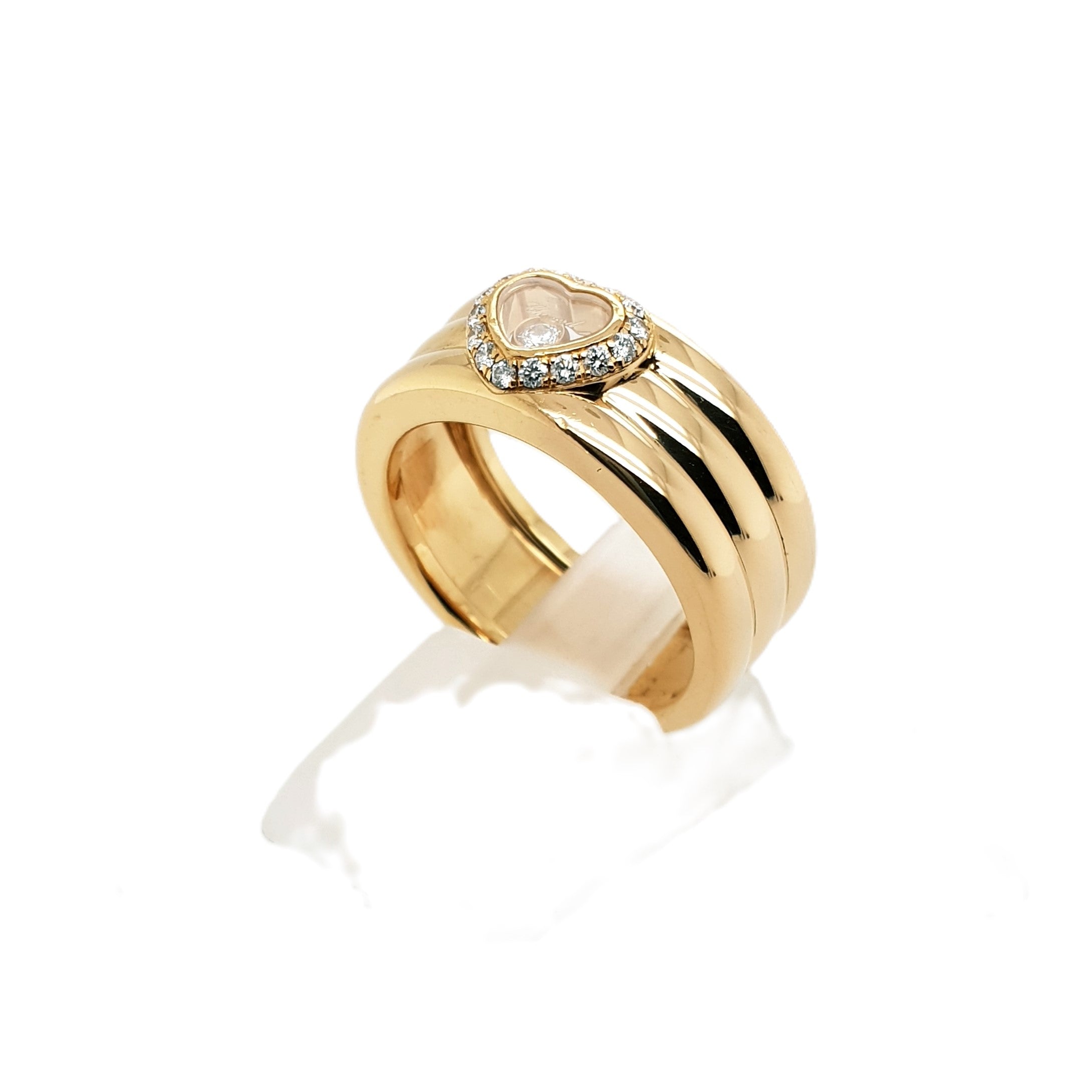 CHOPARD Happy Diamonds Gelbgold Ring 750 18kt Gr.55 Damen Schmuck 149278