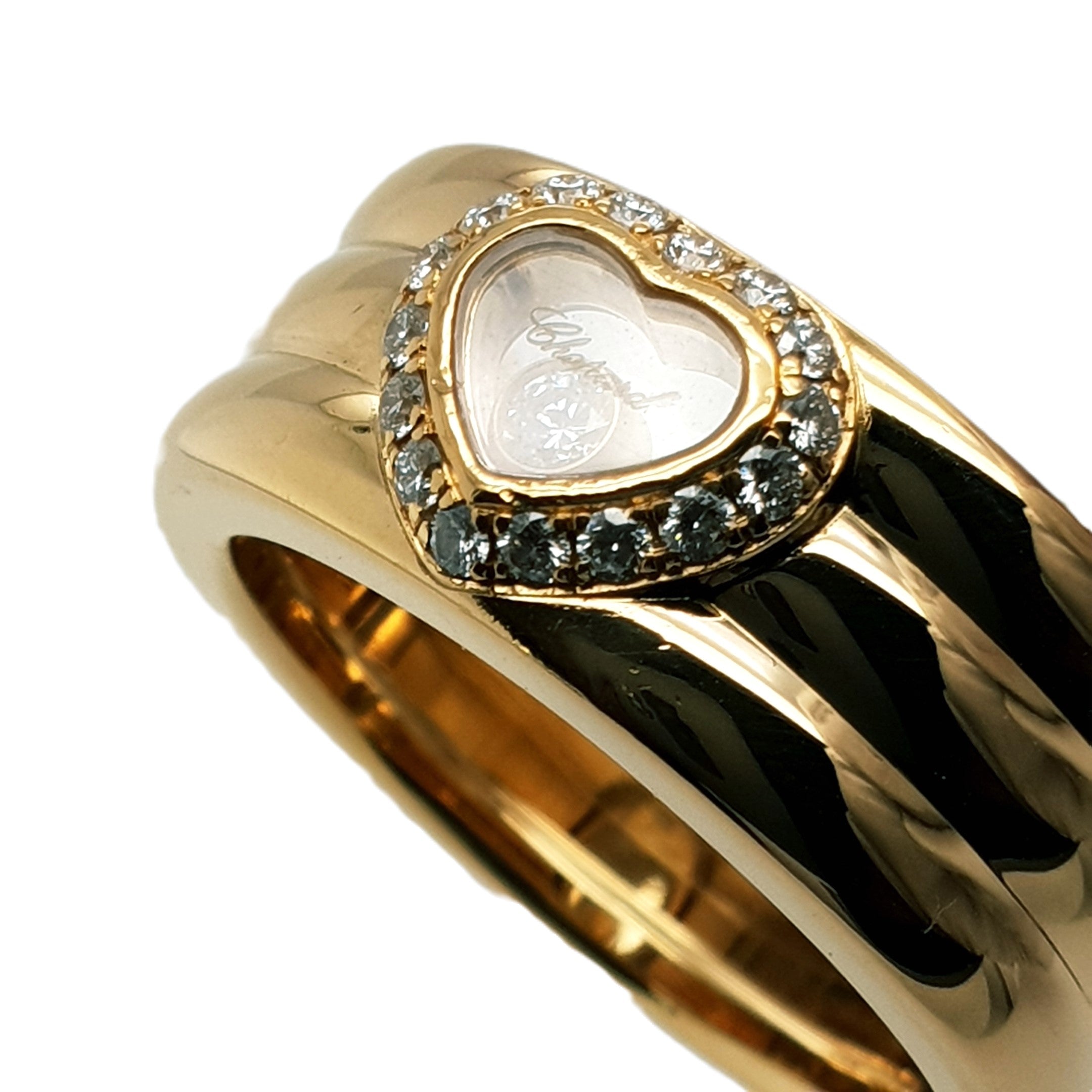 CHOPARD Happy Diamonds Gelbgold Ring 750 18kt Gr.55 Damen Schmuck 149278