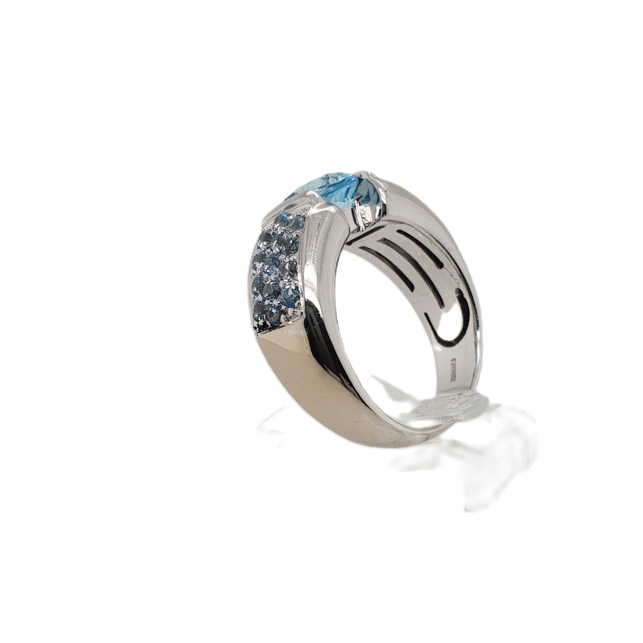 CHRIST Weißgold Aquamarin Ring 585 14kt Gr.57