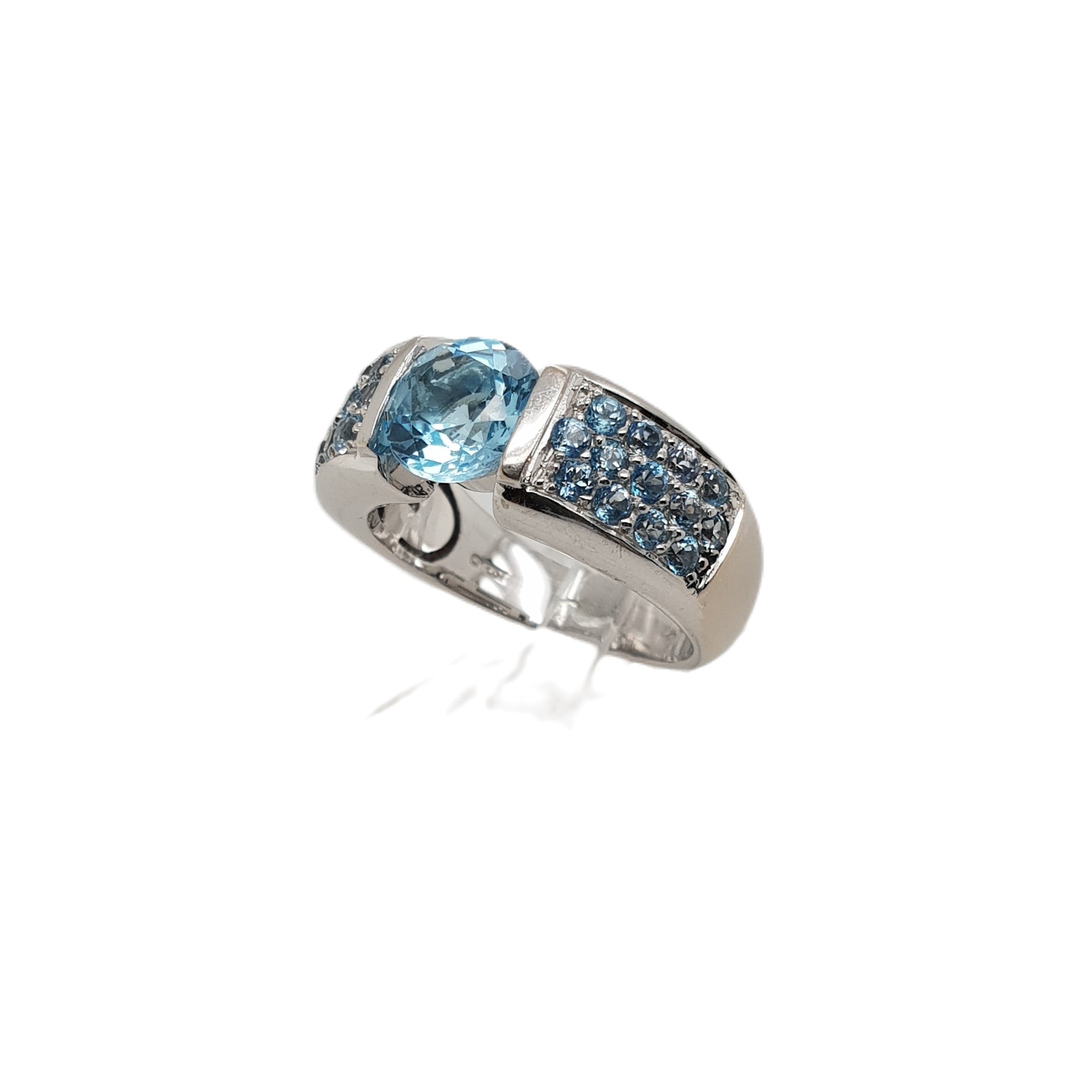 CHRIST Weißgold Aquamarin Ring 585 14kt Gr.57