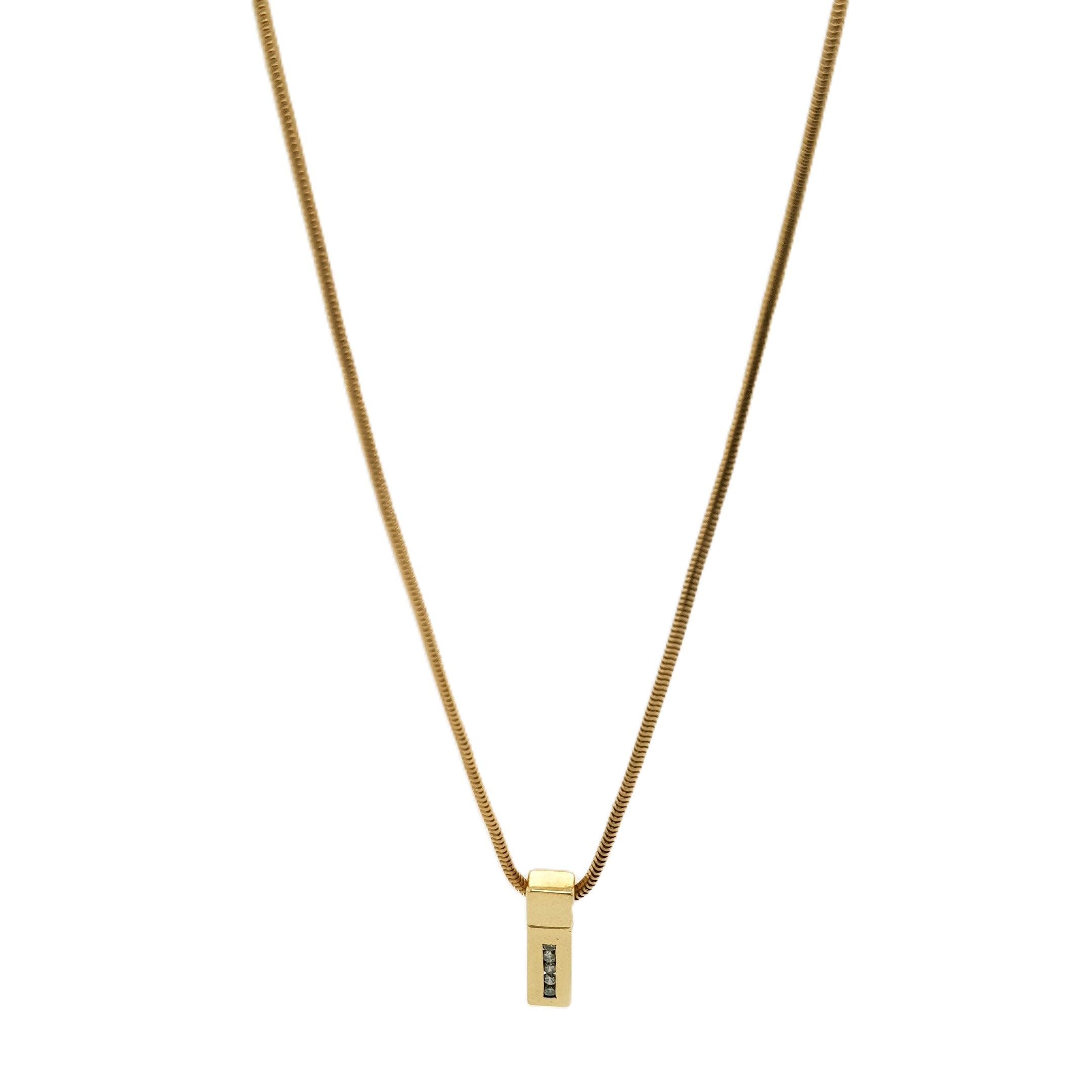 Gold Kette 585 14kt 45cm mit Brillantanhänger