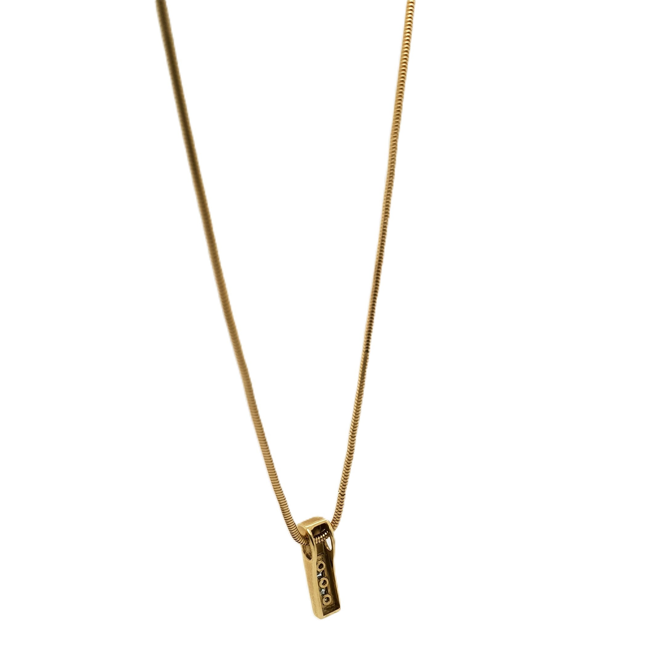 Gold Kette 585 14kt 45cm mit Brillantanhänger