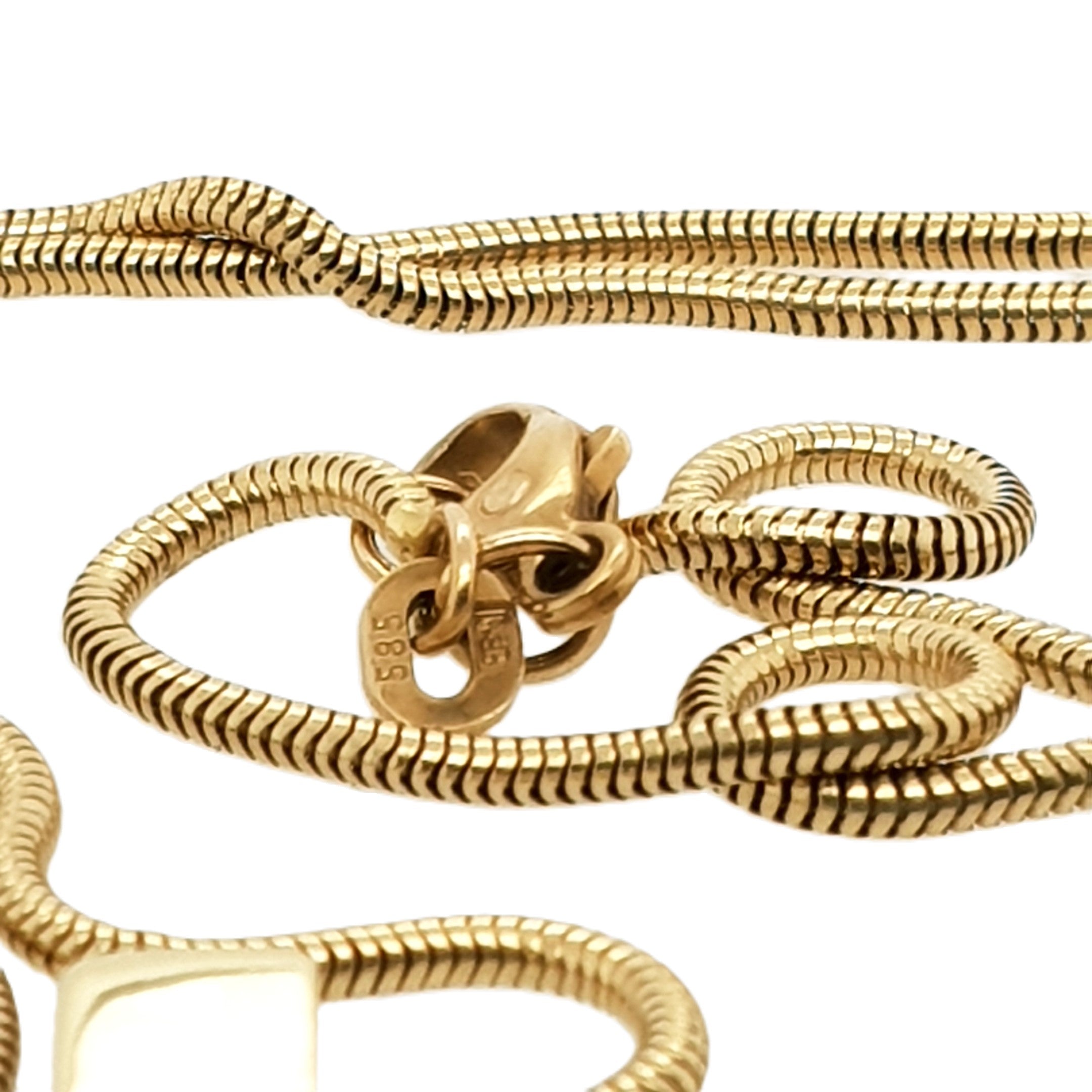 Gold Kette 585 14kt 45cm mit Brillantanhänger