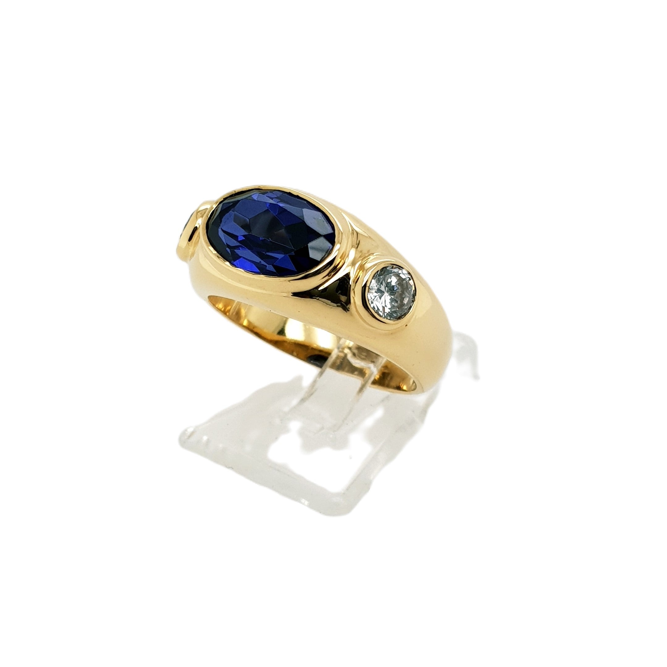 Saphir Gold Ring 750 18kt Gr.53