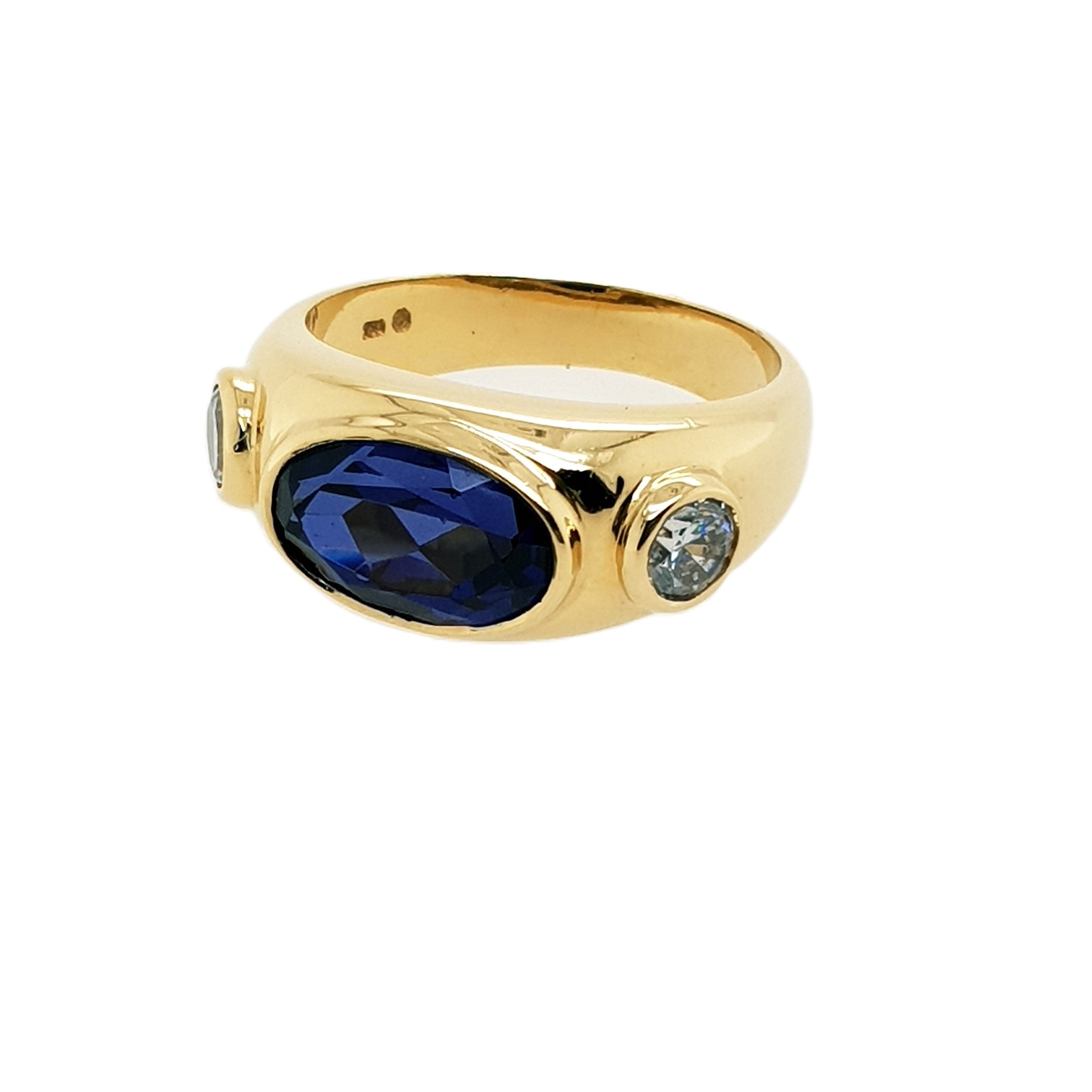 Saphir Gold Ring 750 18kt Gr.53