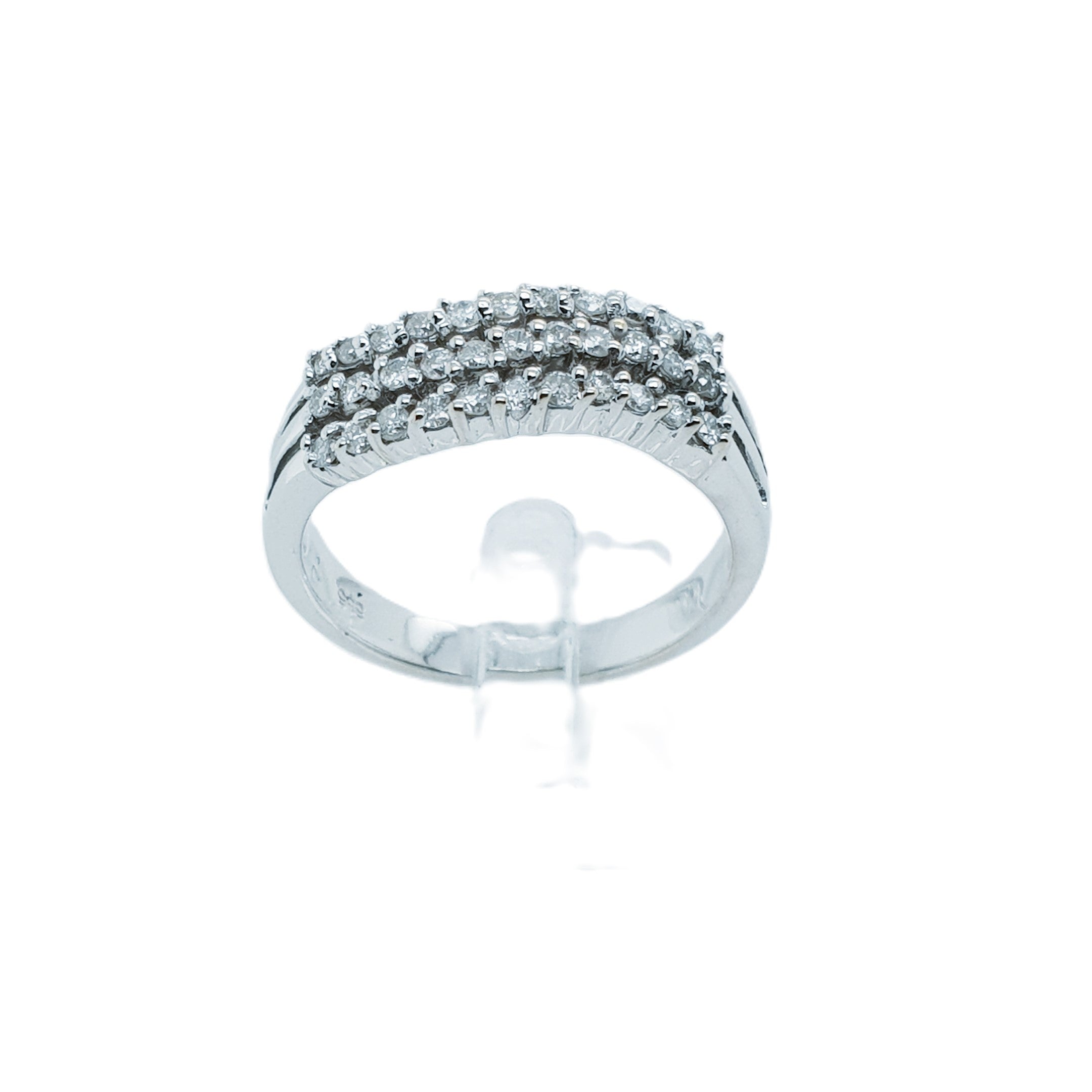 Brillant Weißgold Ring 585 14kt Gr.53