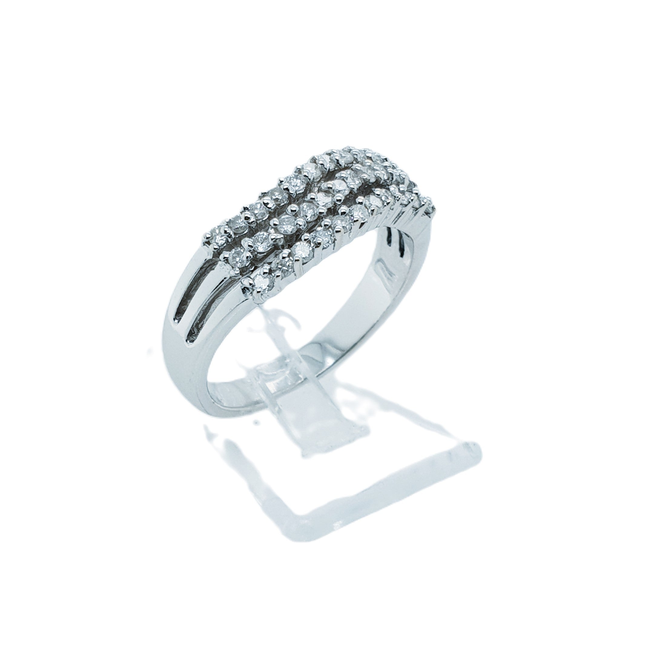 Brillant Weißgold Ring 585 14kt Gr.53