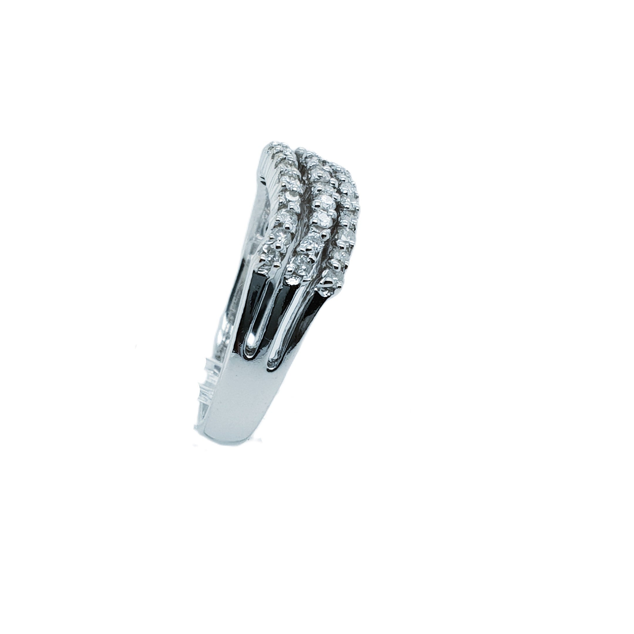 Brillant Weißgold Ring 585 14kt Gr.53