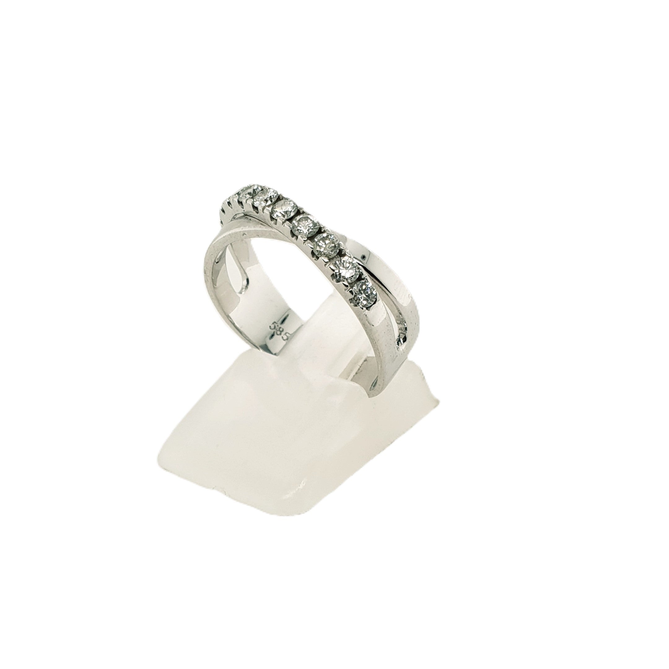 Brillant Weißgold Ring 585 14kt Gr.57
