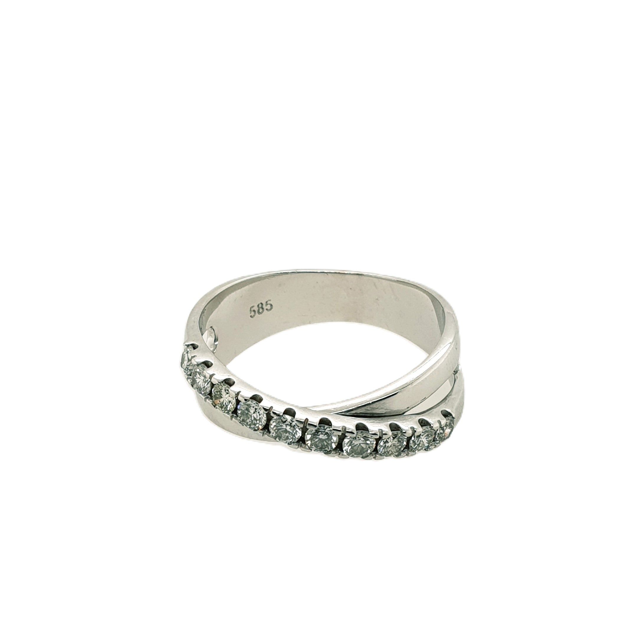 Brillant Weißgold Ring 585 14kt Gr.57
